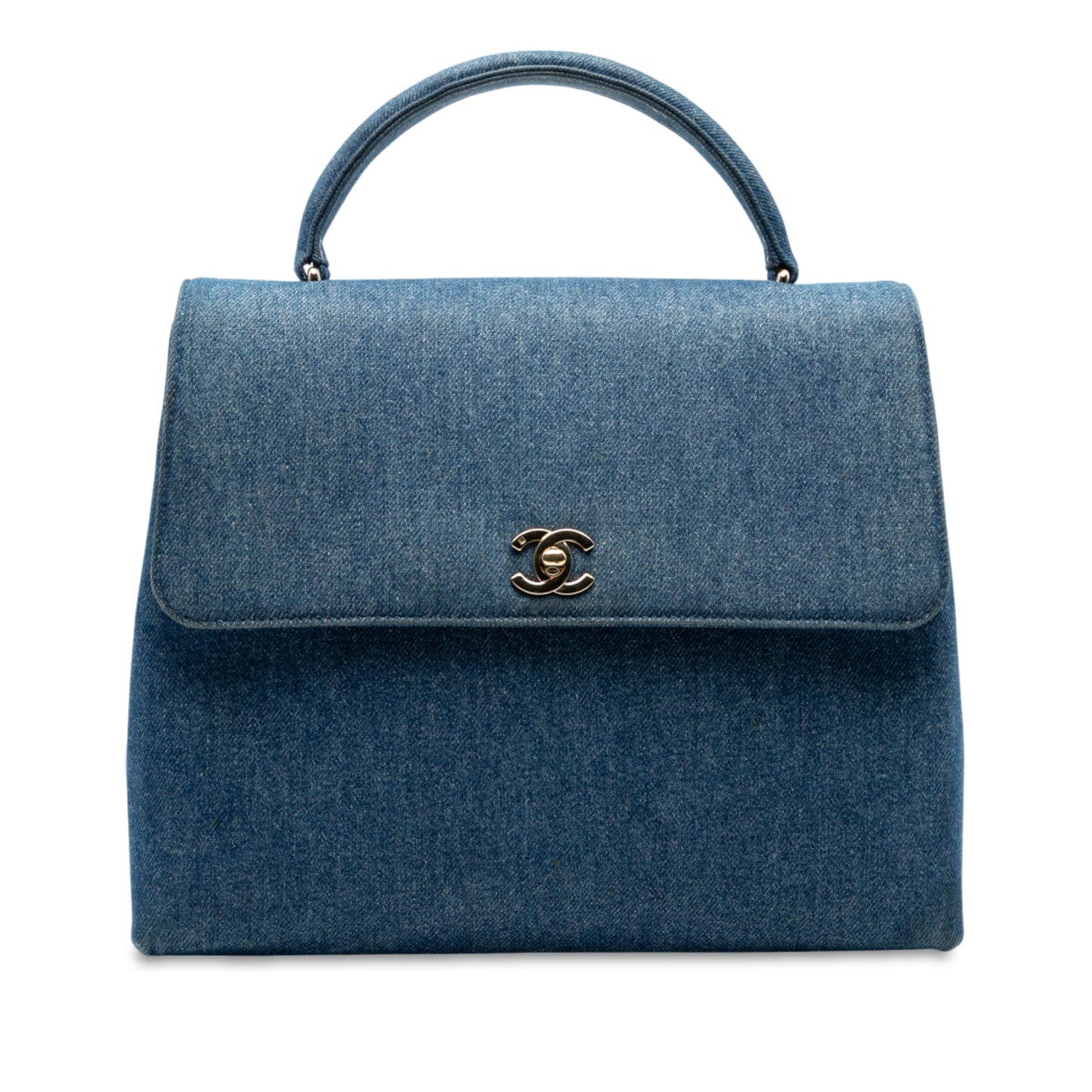 Chanel CC Denim Kelly Top Handle Bag