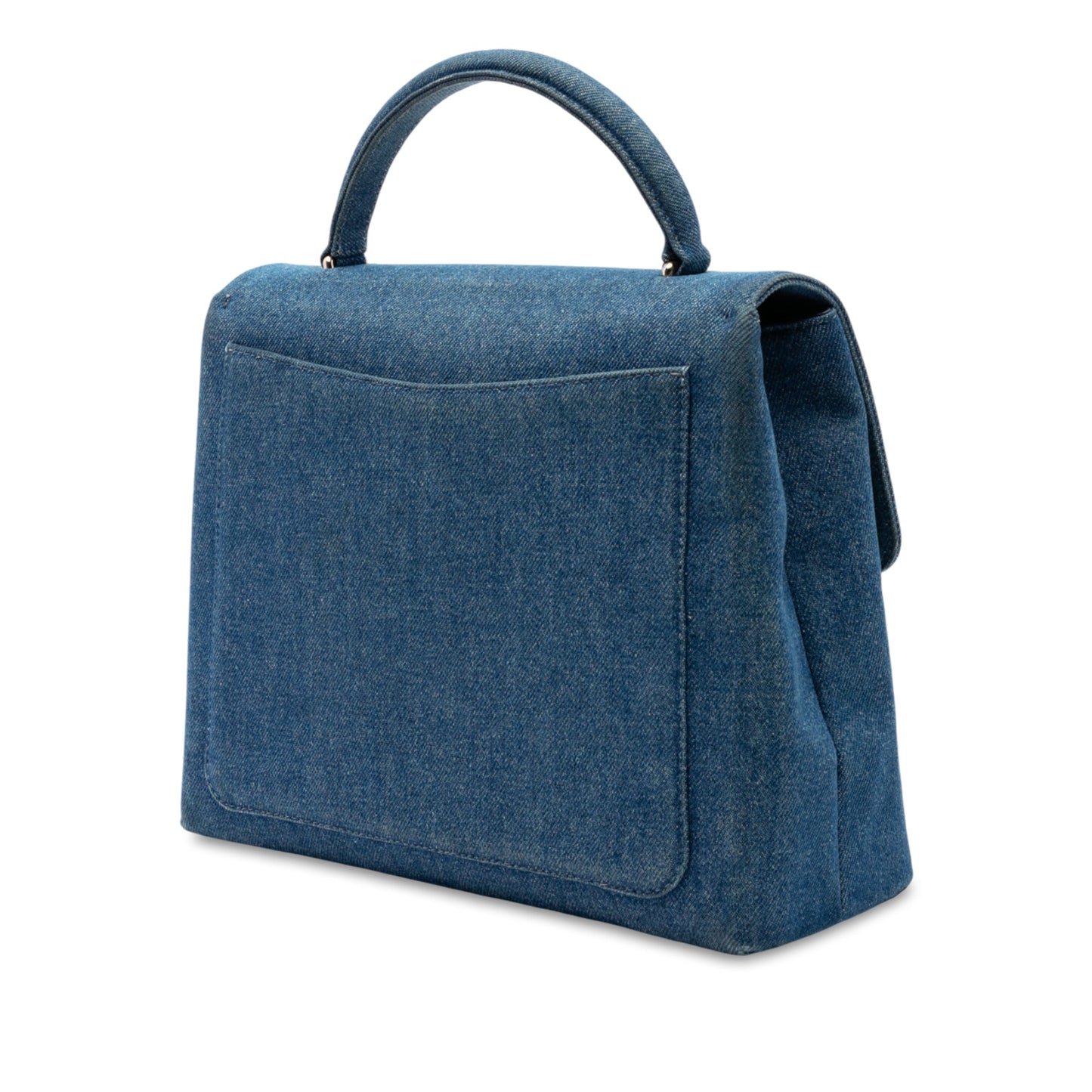 Chanel CC Denim Kelly Top Handle Bag