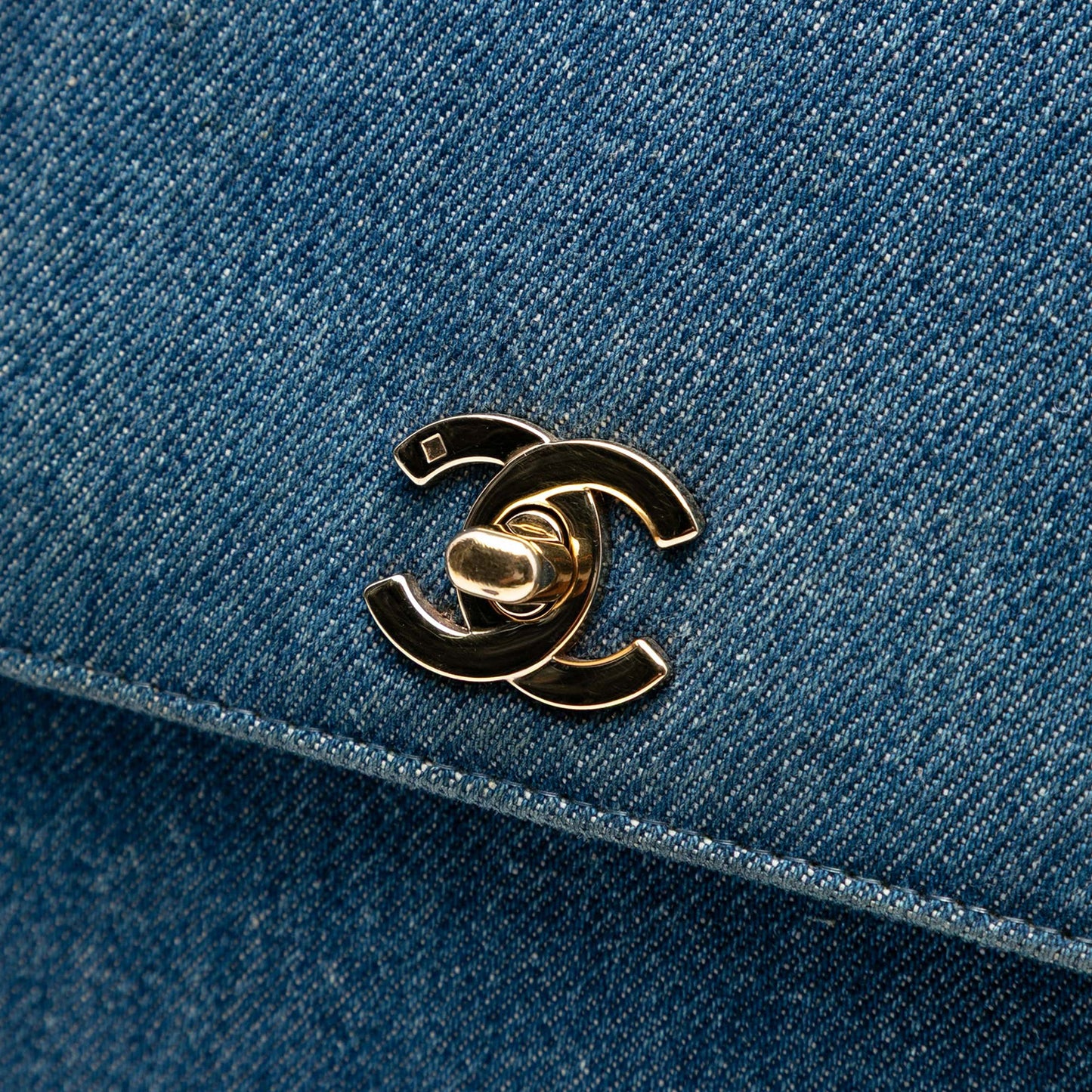 Chanel CC Denim Kelly Top Handle Bag
