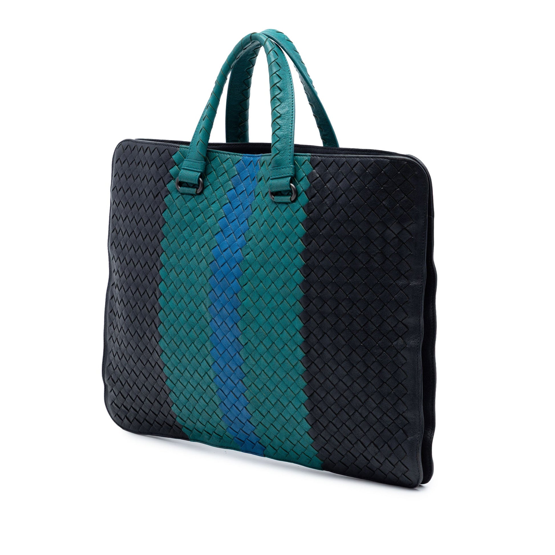 Bottega Veneta Nappa Intrecciato Club Fume Briefcase