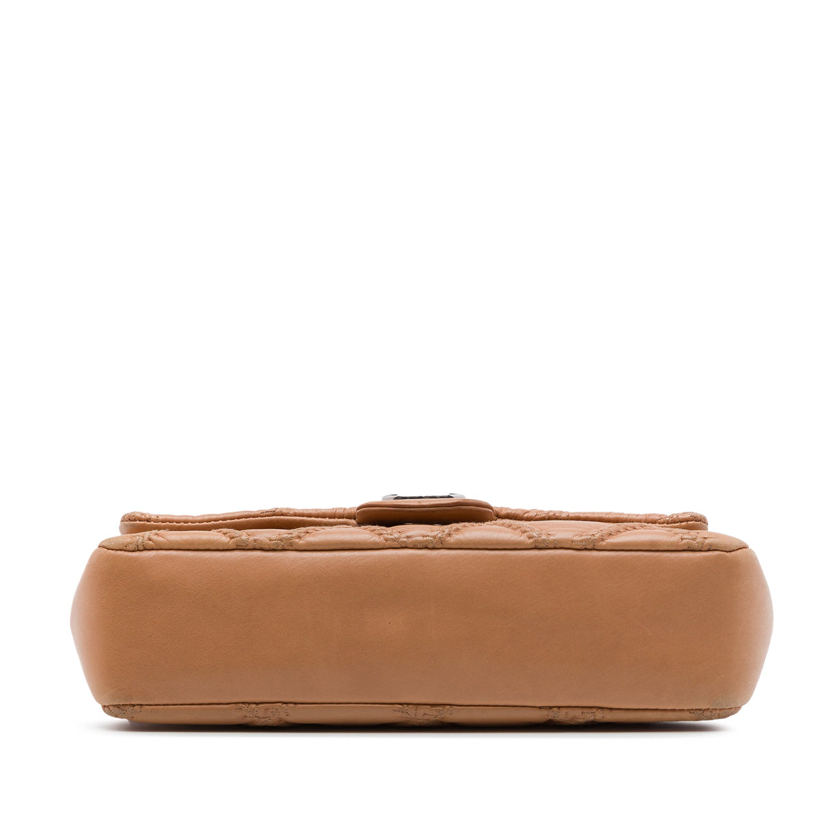 Chanel CC Quilted Calfskin Embossed Stitch Flap