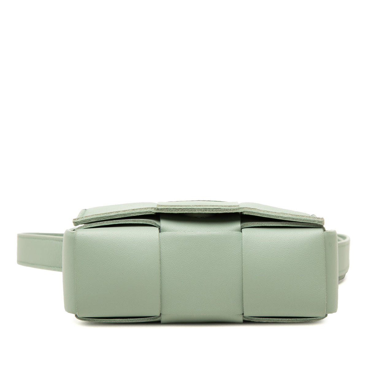 Bottega Veneta Candy Nappa Intrecciato Cassette Crossbody — Green