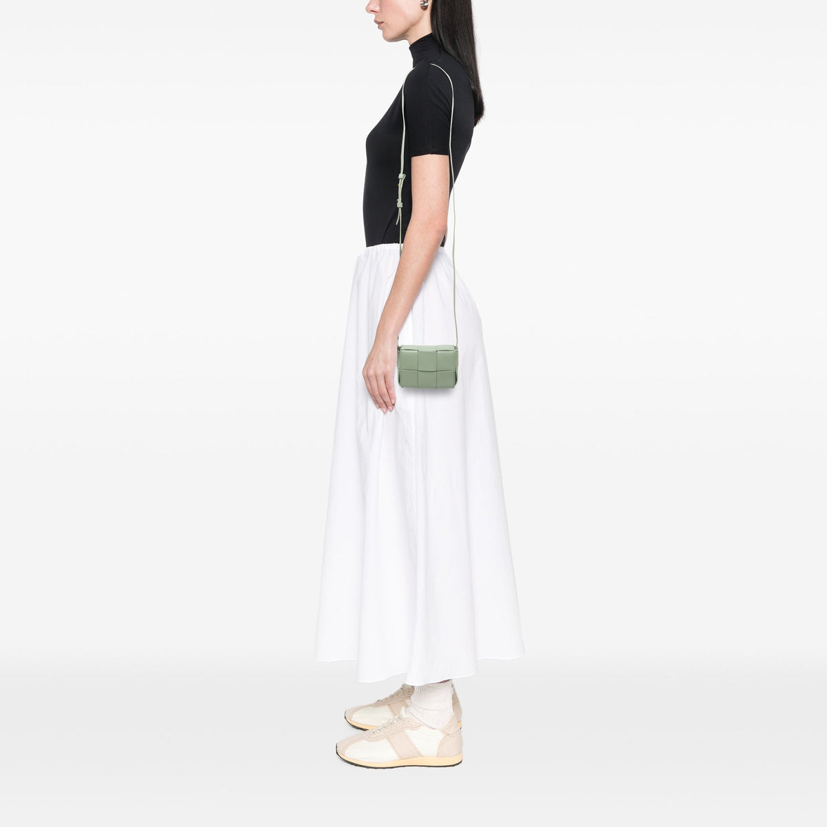 Bottega Veneta Candy Nappa Intrecciato Cassette Crossbody — Green