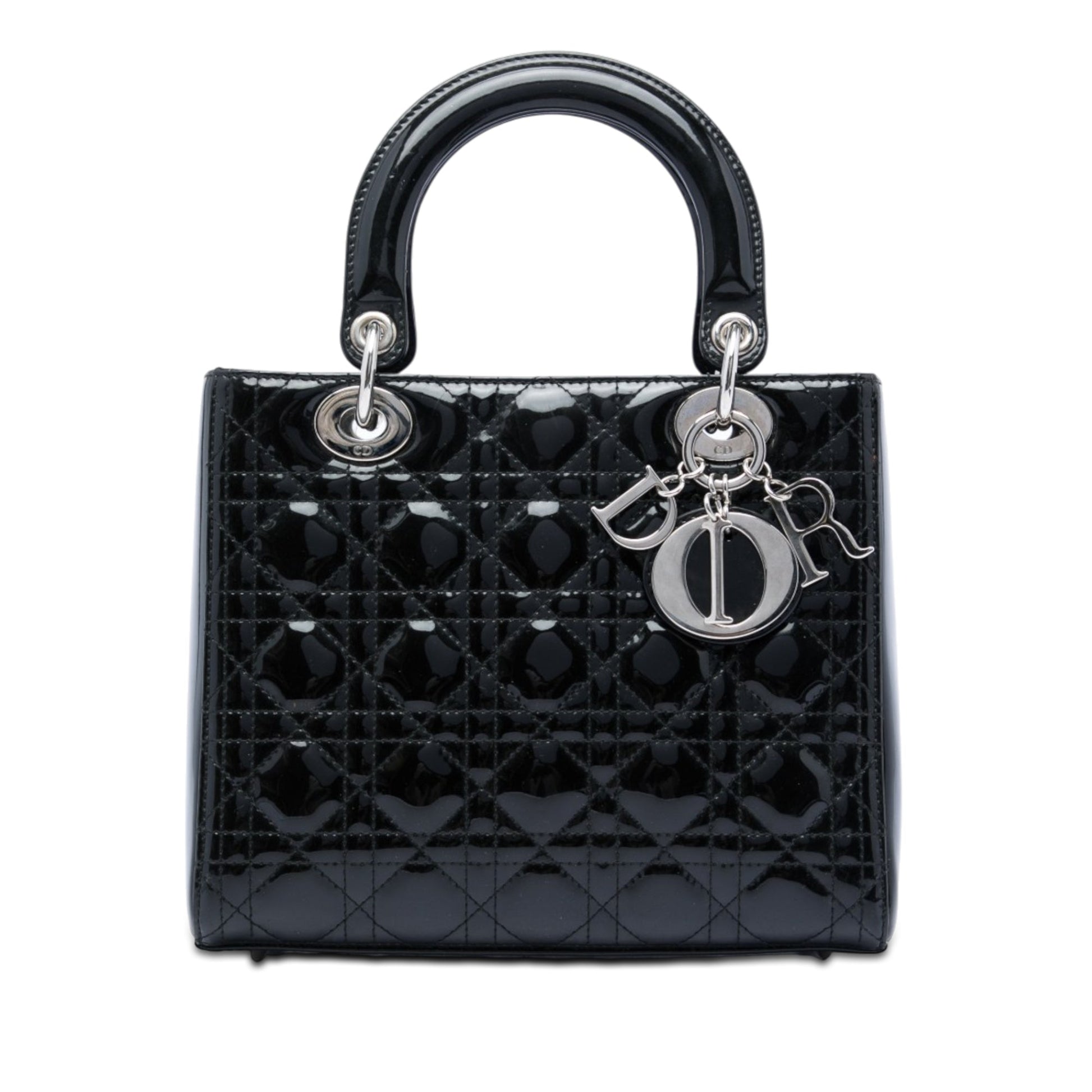 Dior Medium Patent Cannage Lady Dior