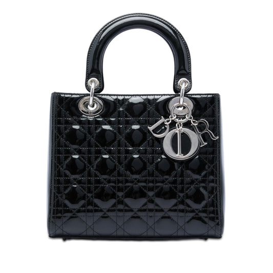 Dior Medium Patent Cannage Lady Dior