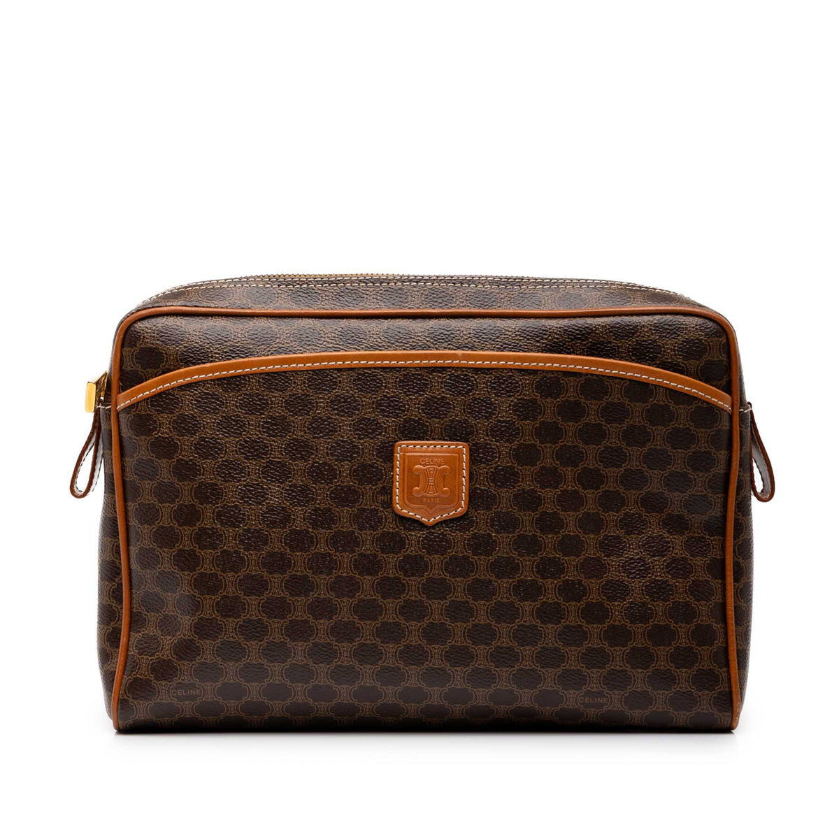 Celine Macadam Coated Canvas Clutch