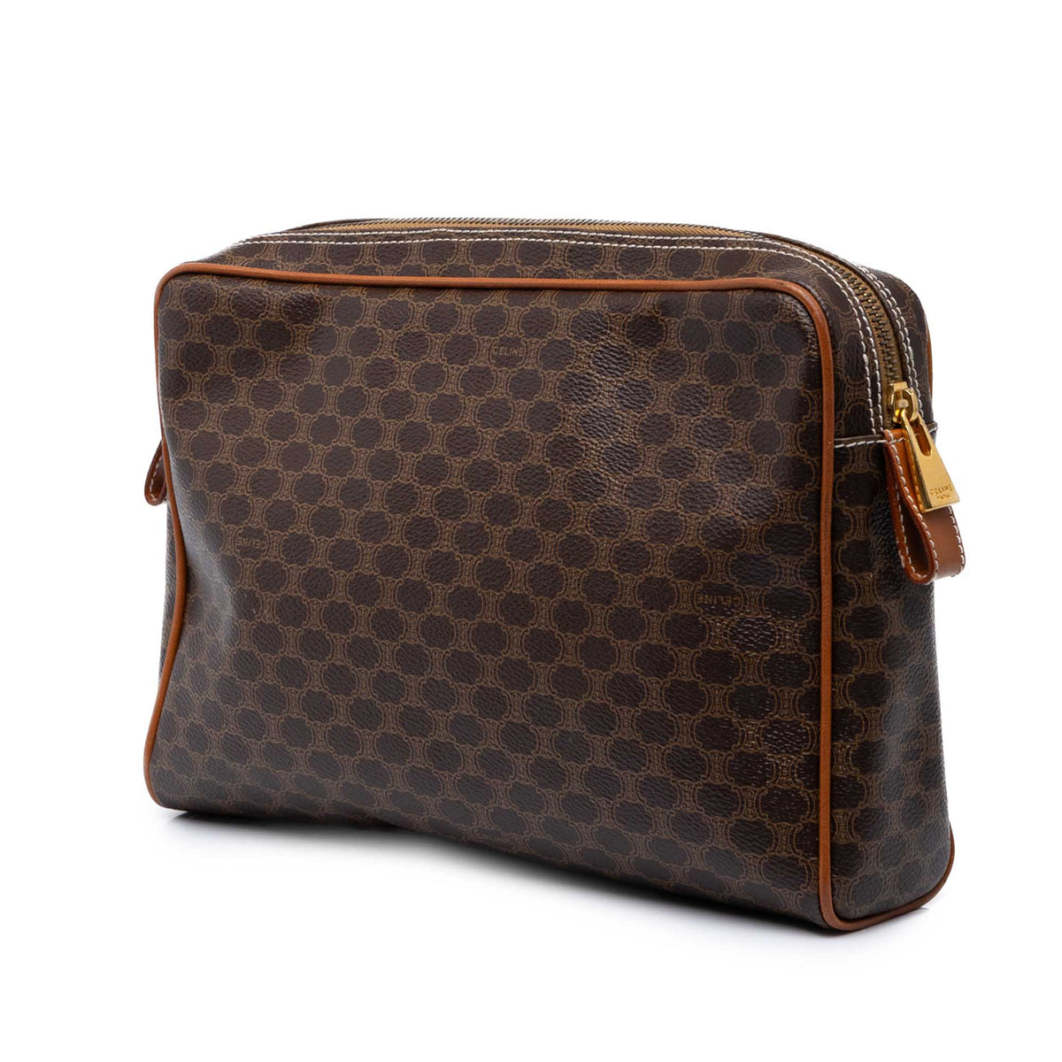Celine Macadam Coated Canvas Clutch