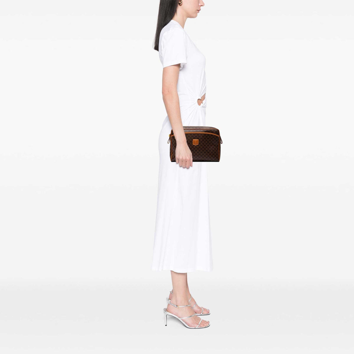 Celine Macadam Coated Canvas Clutch