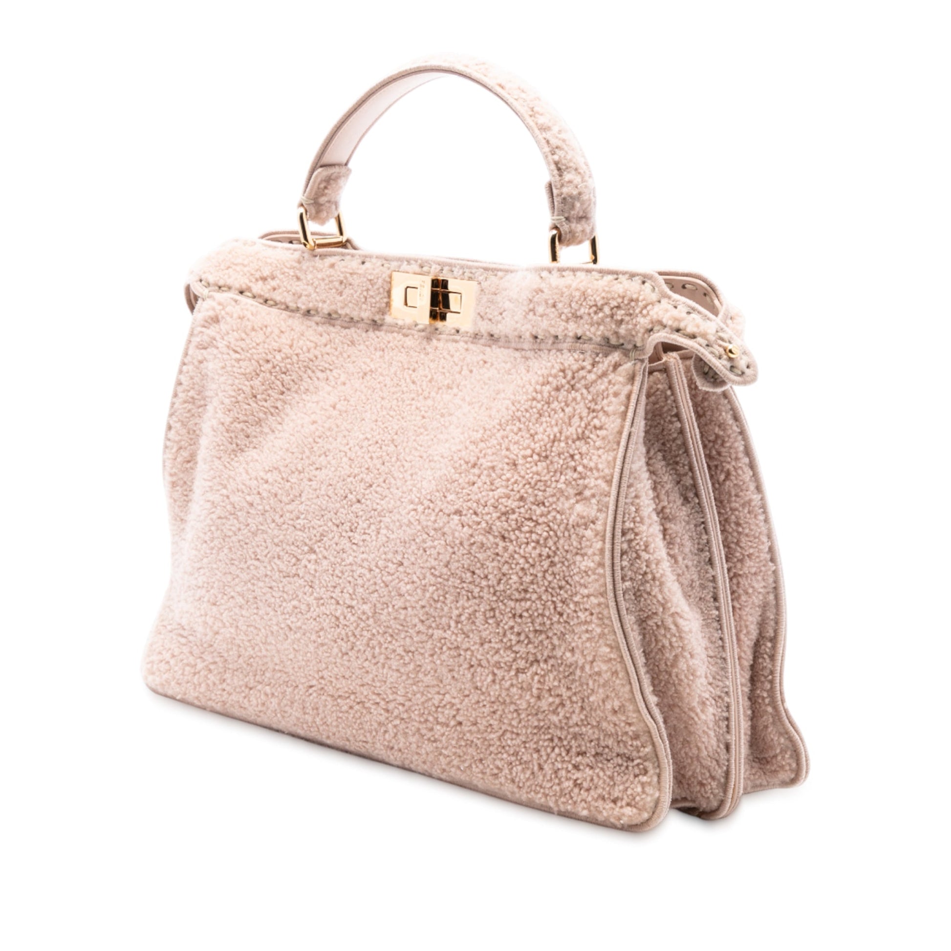 Fendi Large Shearling Peekaboo ISeeU Satchel