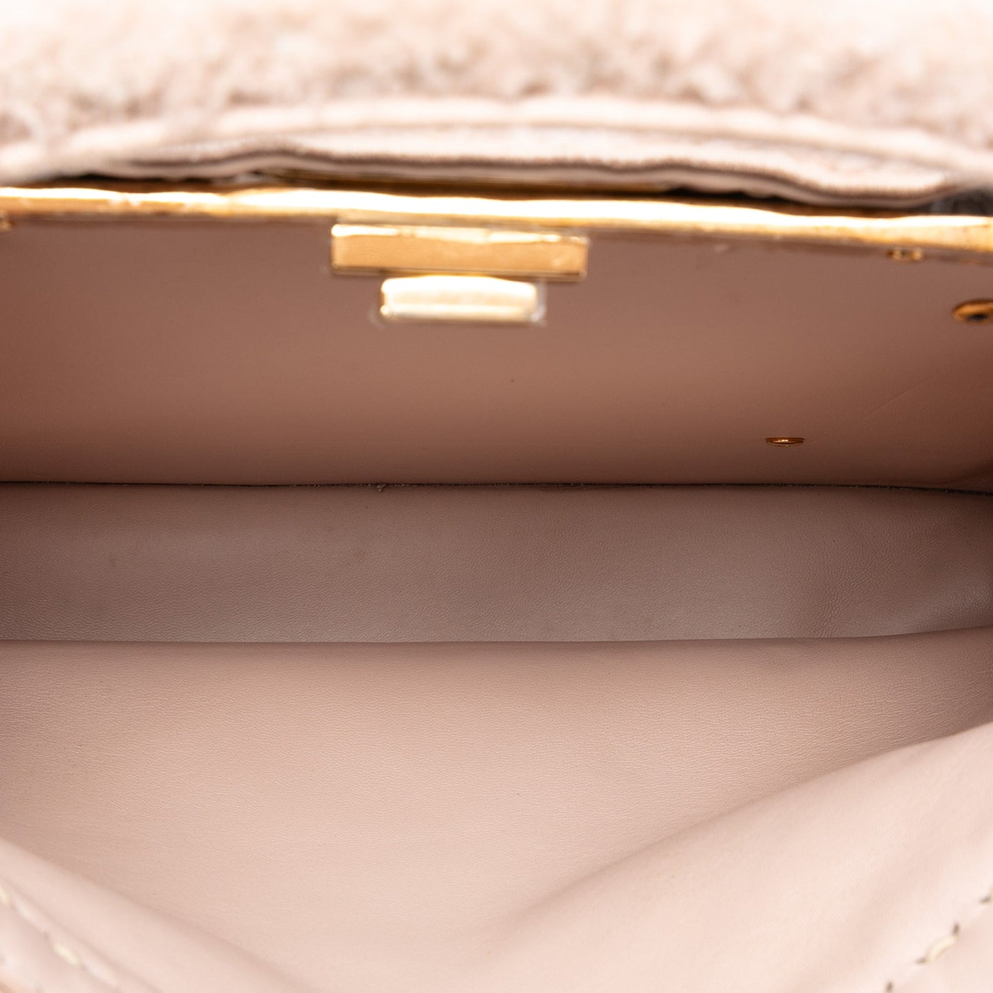 Fendi Large Shearling Peekaboo ISeeU Satchel