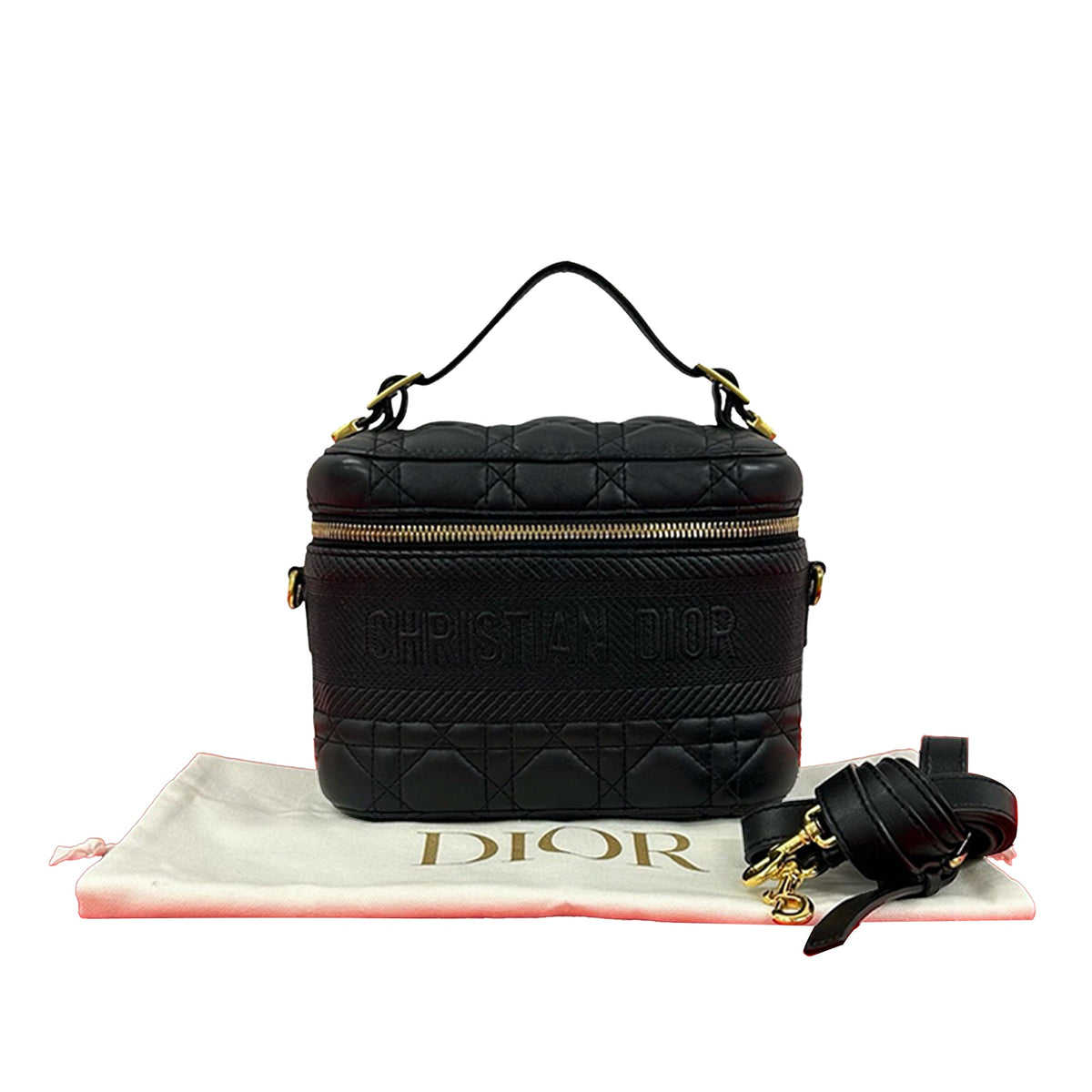 Dior Small Lambskin Cannage DiorTravel Vanity Case