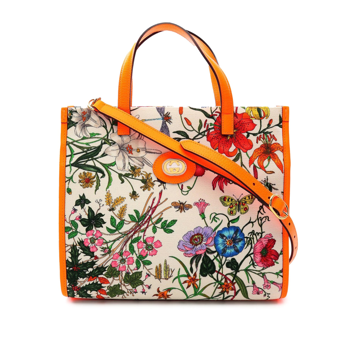 Gucci Medium Canvas Flora Satchel