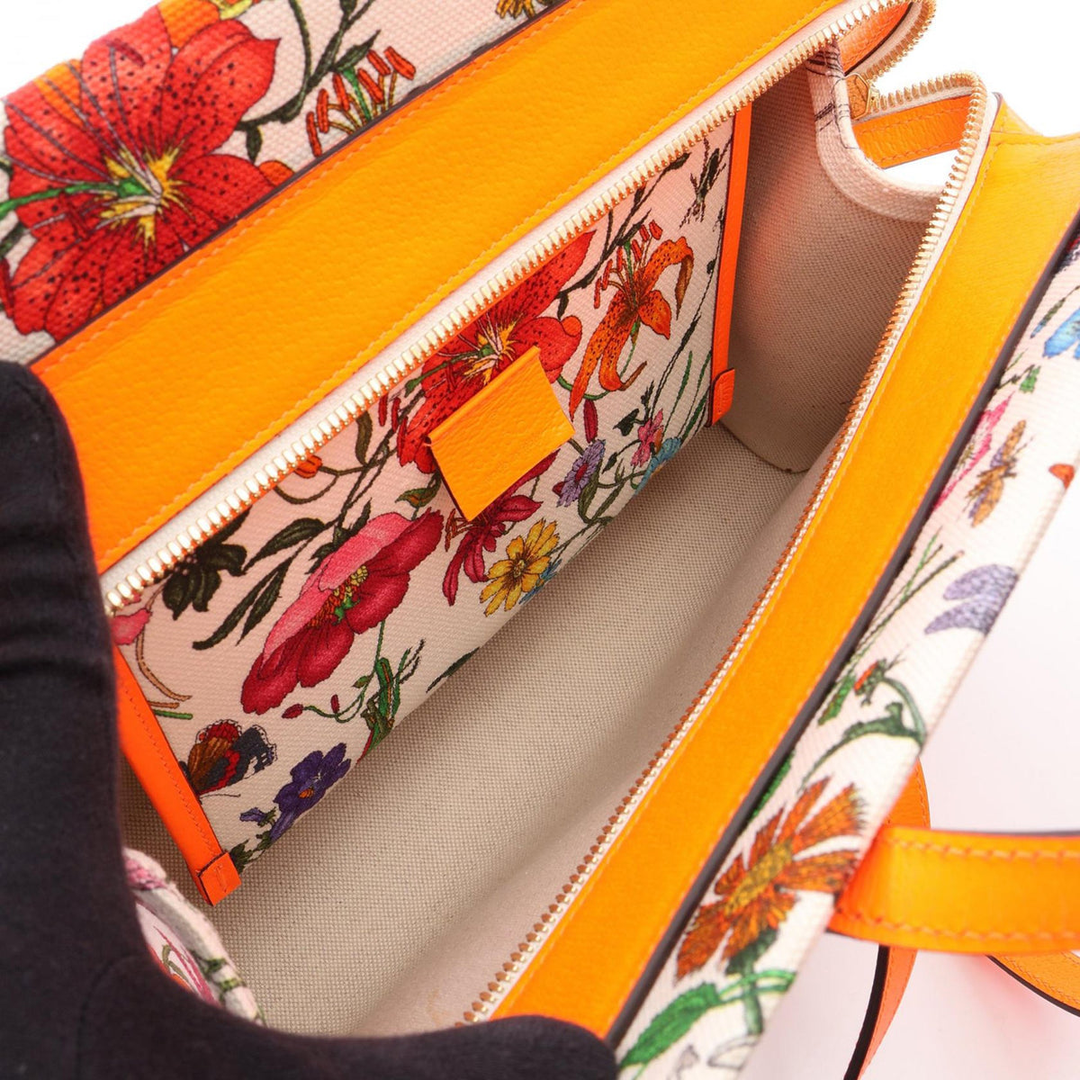 Gucci Medium Canvas Flora Satchel