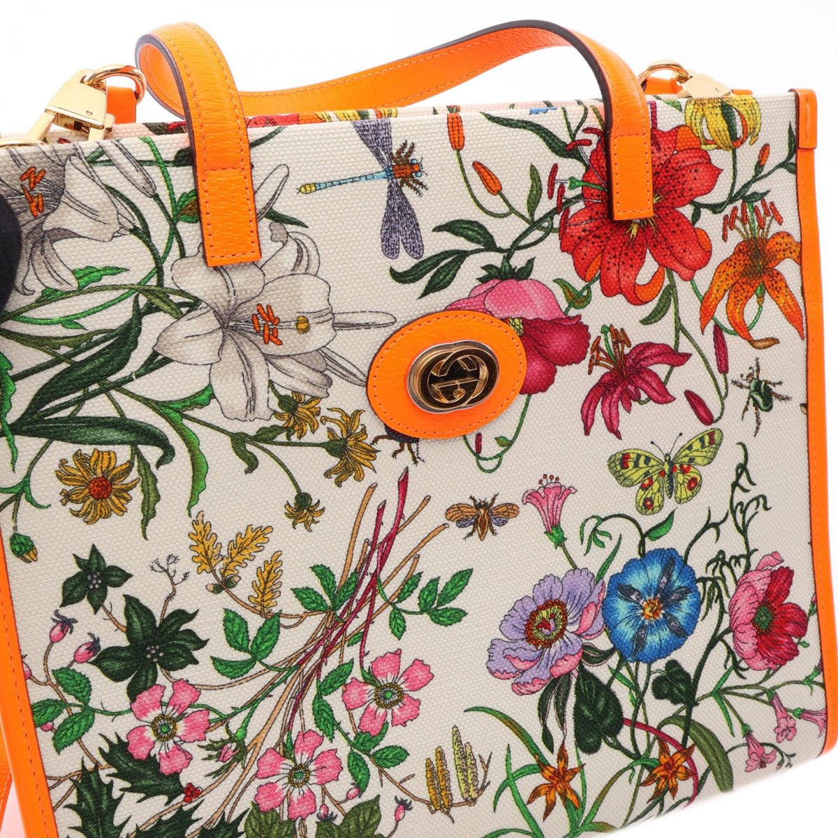 Gucci Medium Canvas Flora Satchel