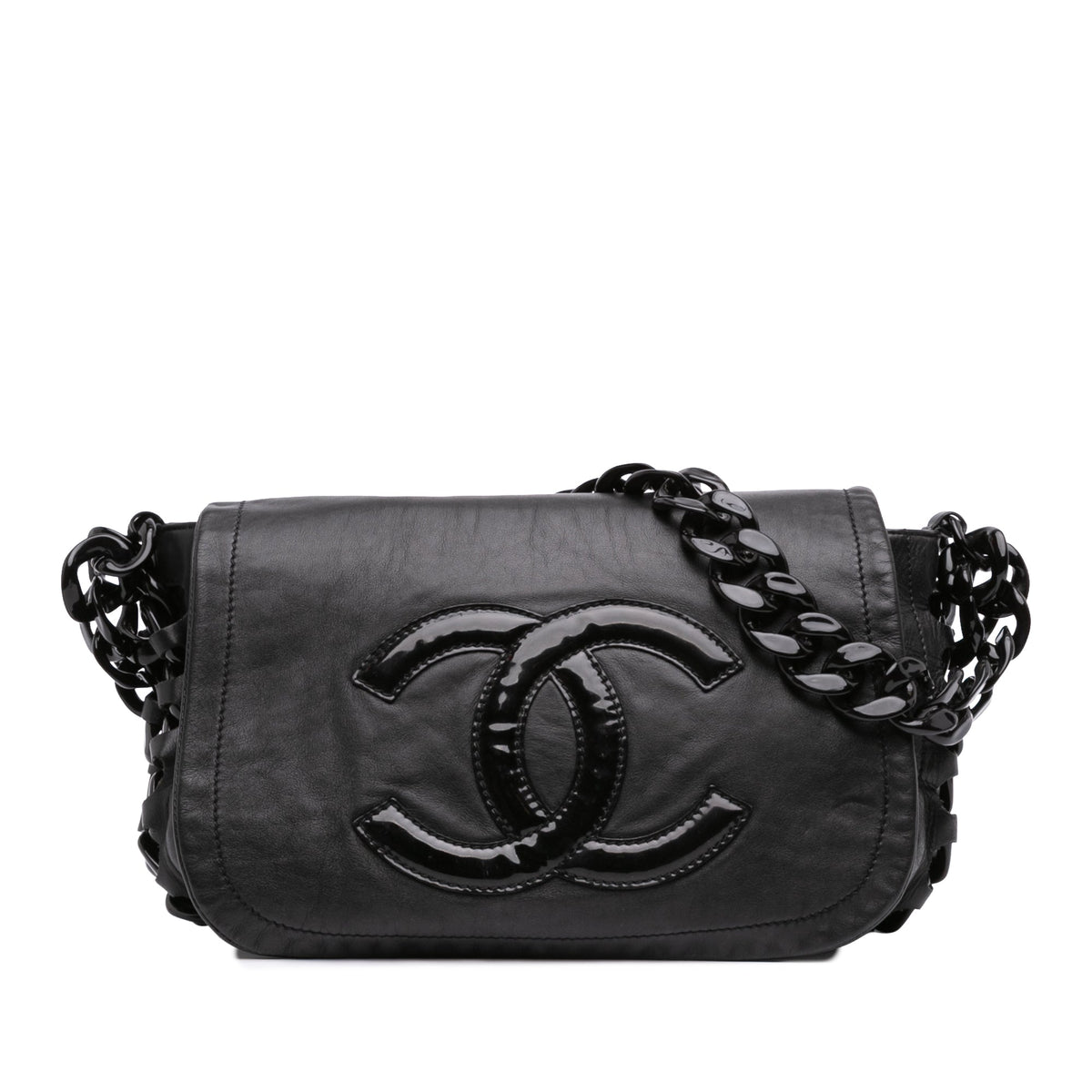 Chanel Calfskin Modern Chain Rhodoid Flap