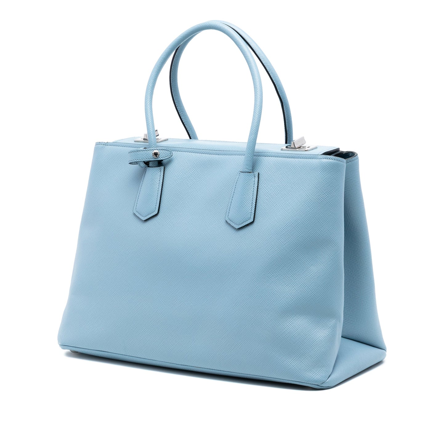 Prada Saffiano Cuir Turnlock Twin Satchel