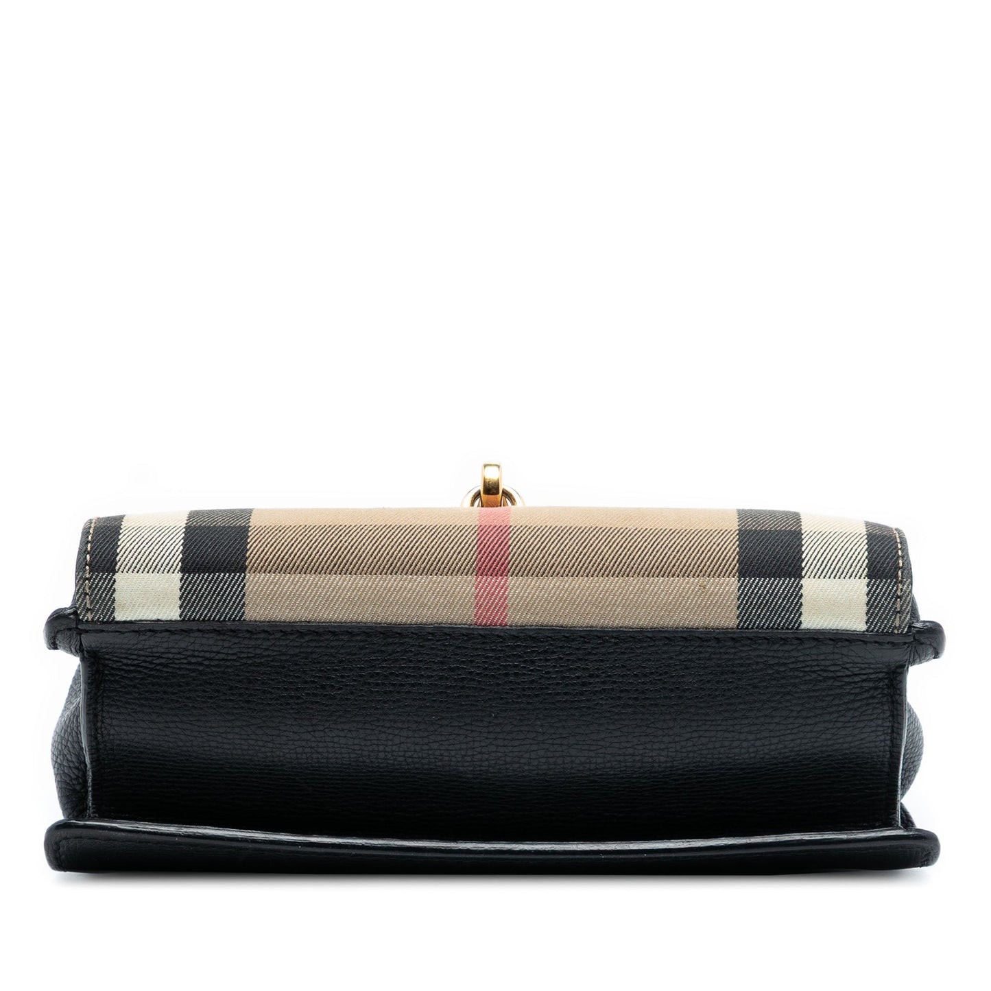 Burberry Small Leather and House Check Canvas Derby Macken Crossbody