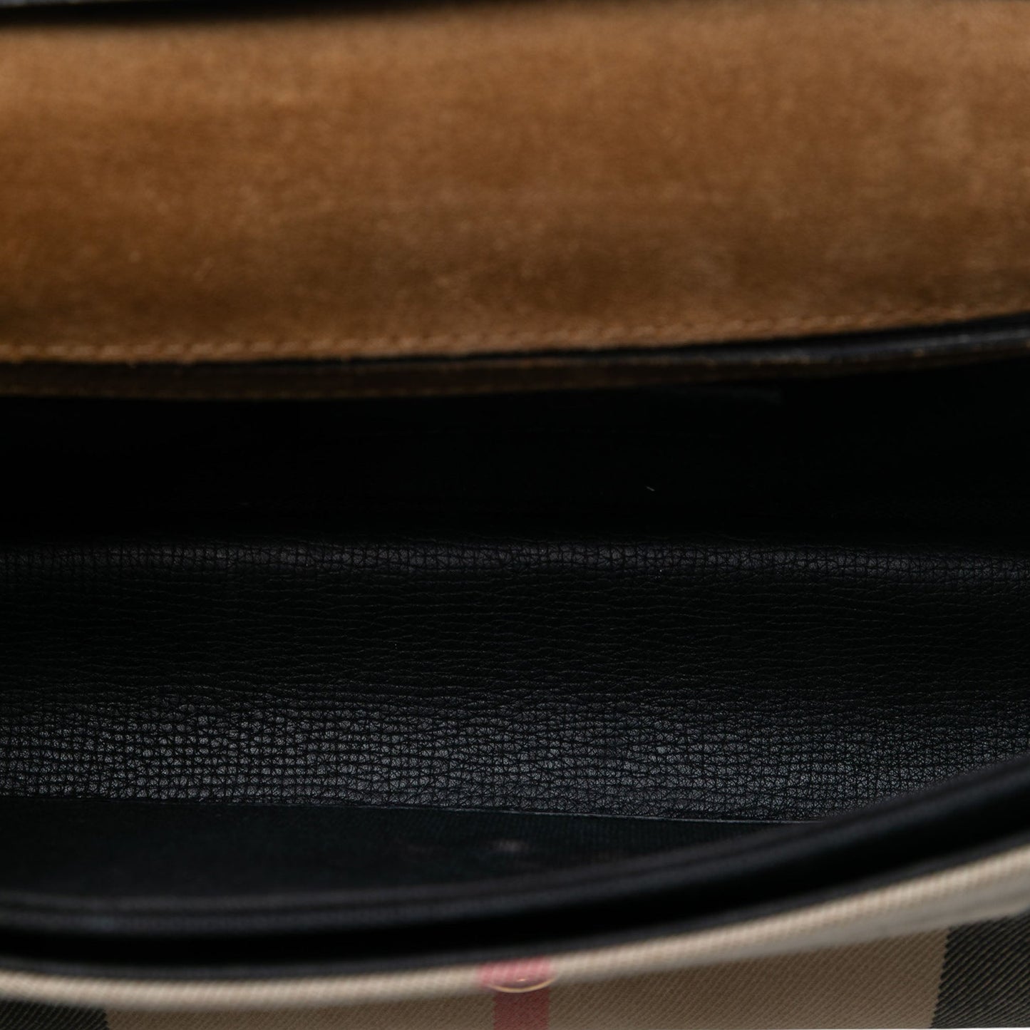 Burberry Small Leather and House Check Canvas Derby Macken Crossbody