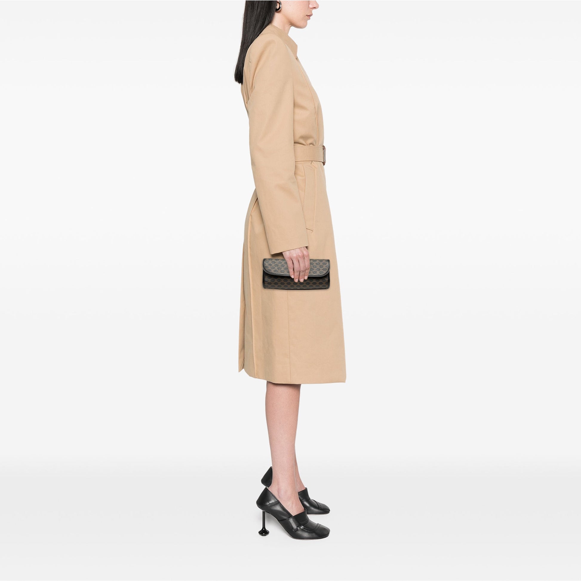 Celine Macadam Coated Canvas Clutch