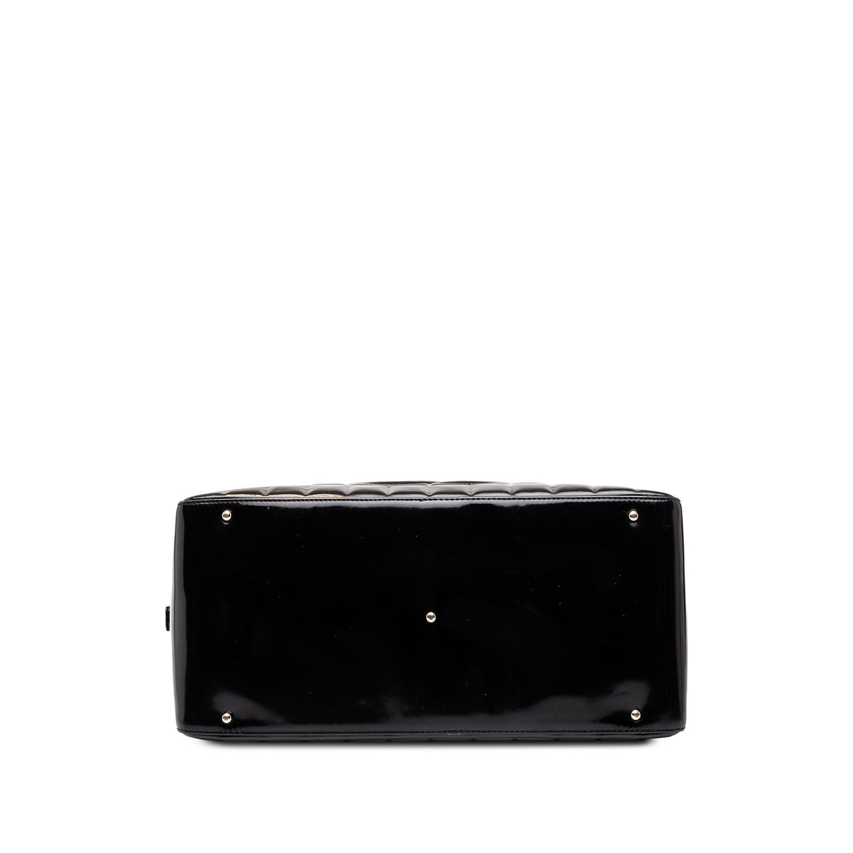 Chanel CC Chocolate Bar Patent Bowler Bag
