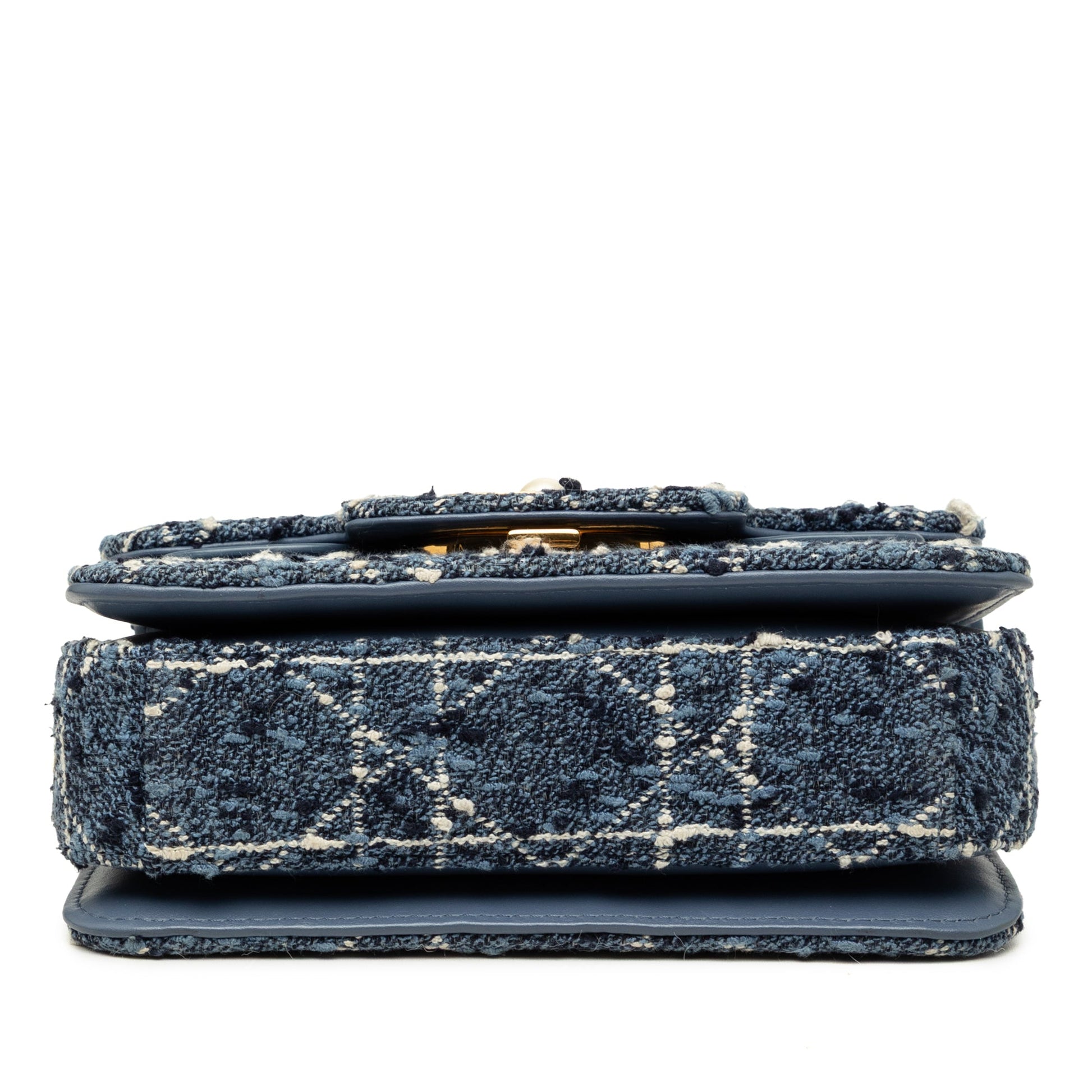 Dior Mini Tweed Cannage Jolie Top Handle Bag