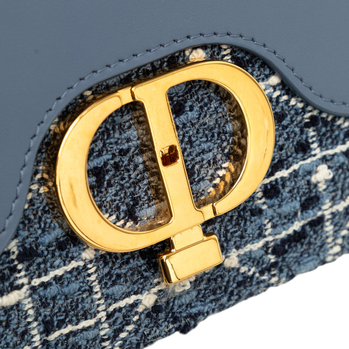 Dior Mini Tweed Cannage Jolie Top Handle Bag