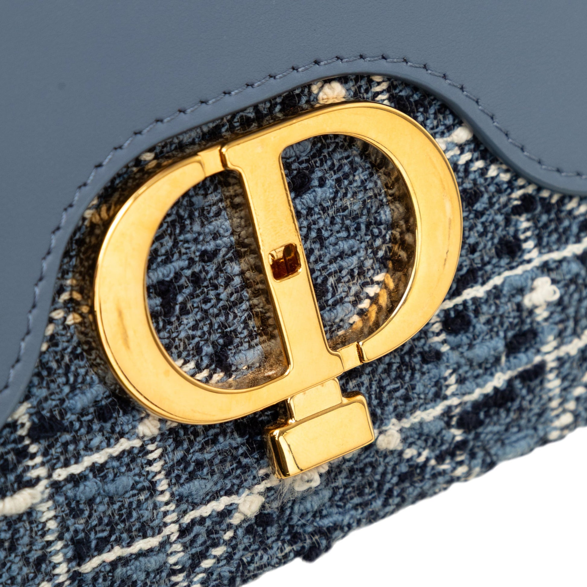Dior Mini Tweed Cannage Jolie Top Handle Bag