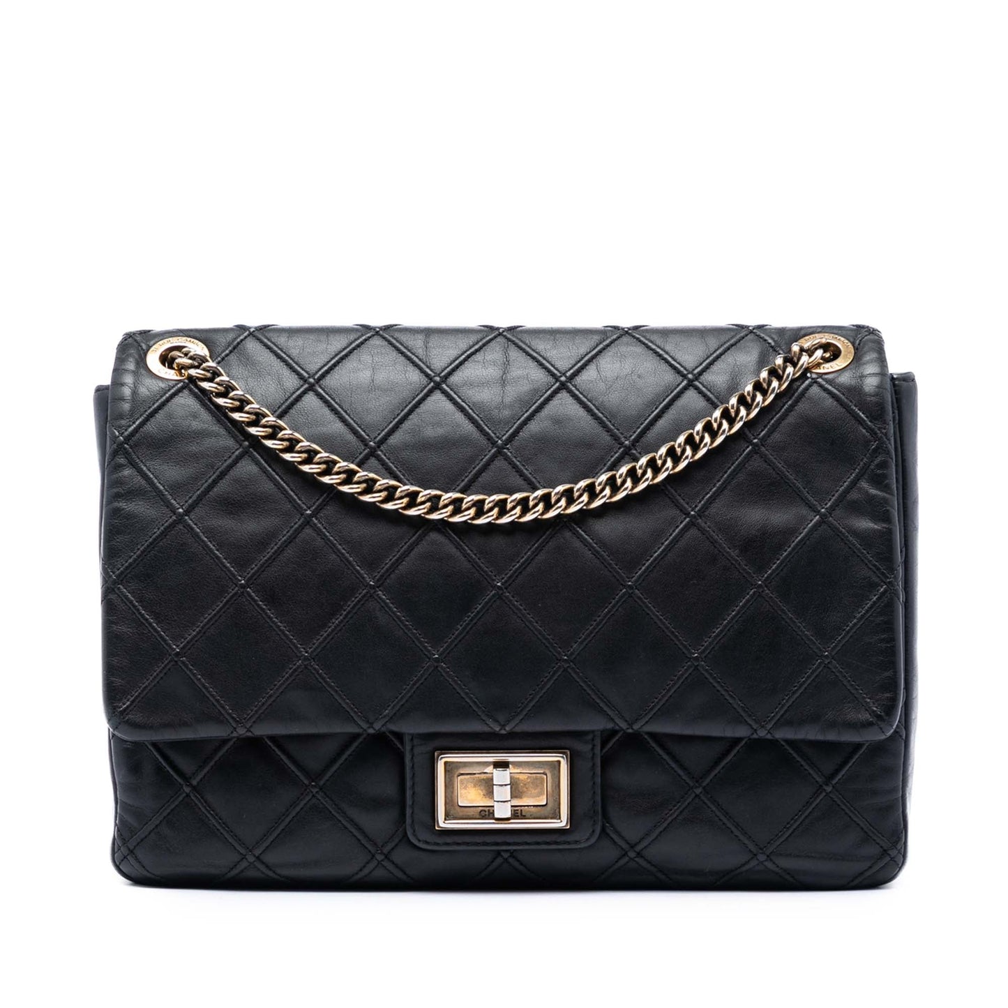 Chanel Large Diamond Debossed Calfskin Reissue 2.55 Cosmos Flap