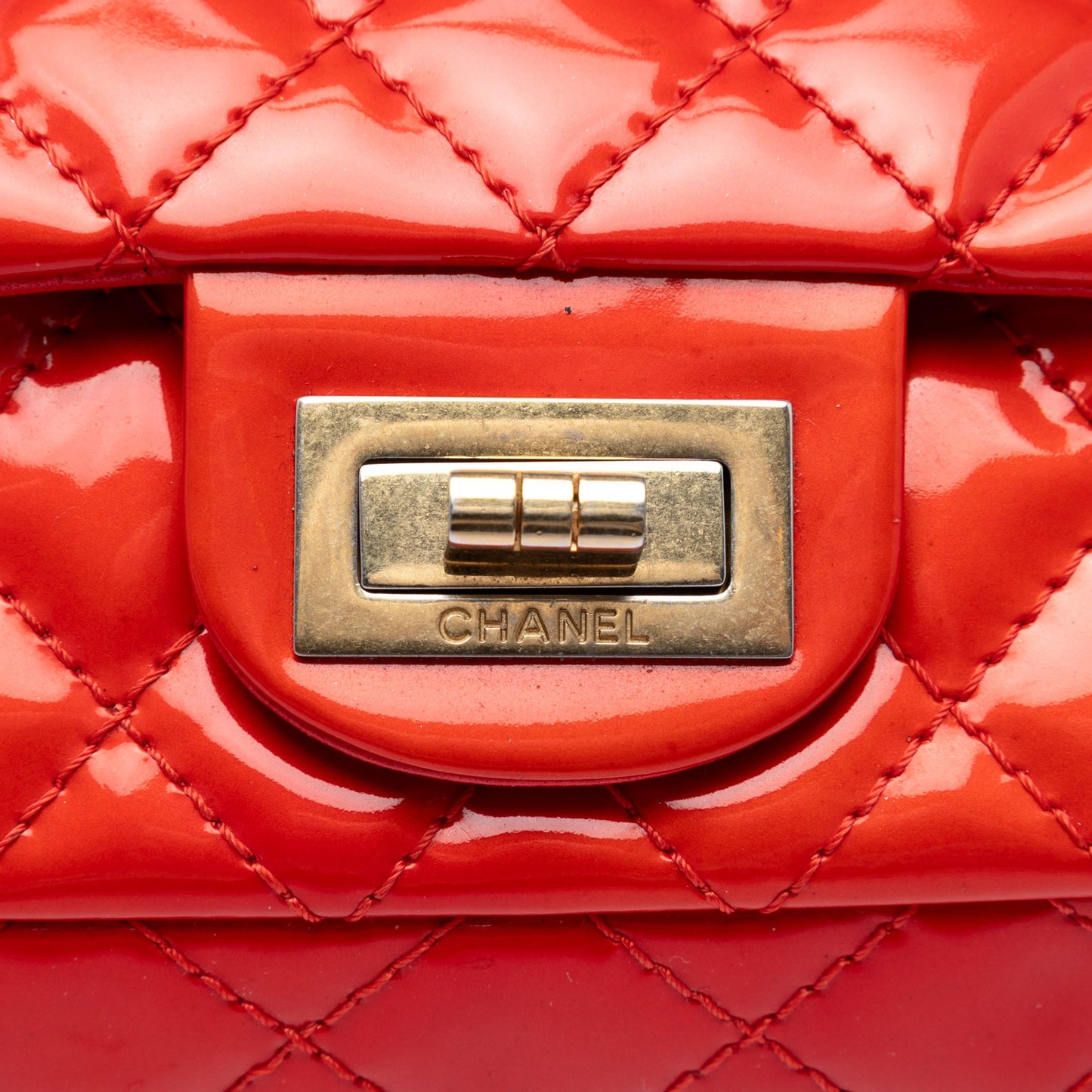 Chanel Quilted Patent Reissue 2.55 East West Single Flap