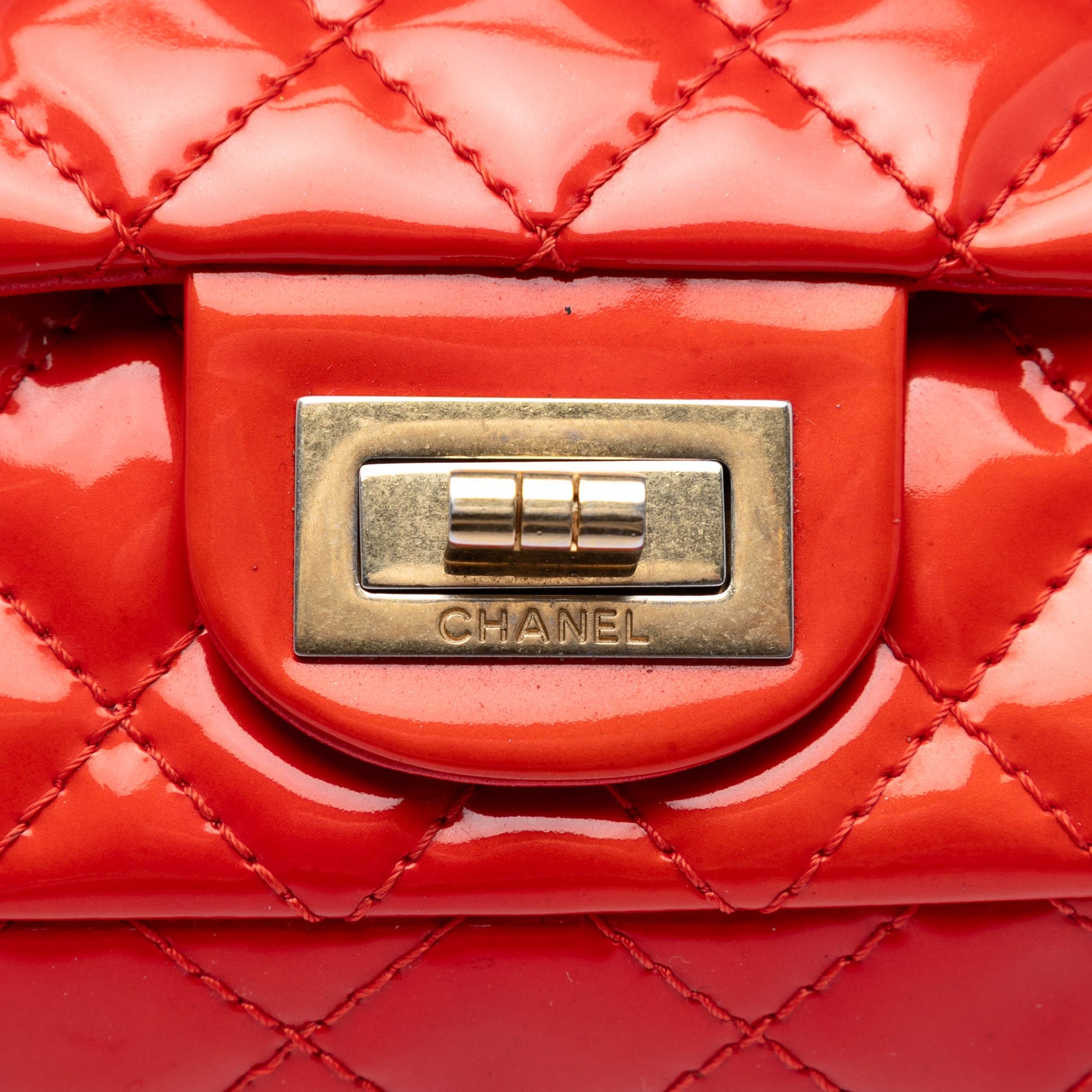 Chanel Quilted Patent Reissue 2.55 East West Single Flap