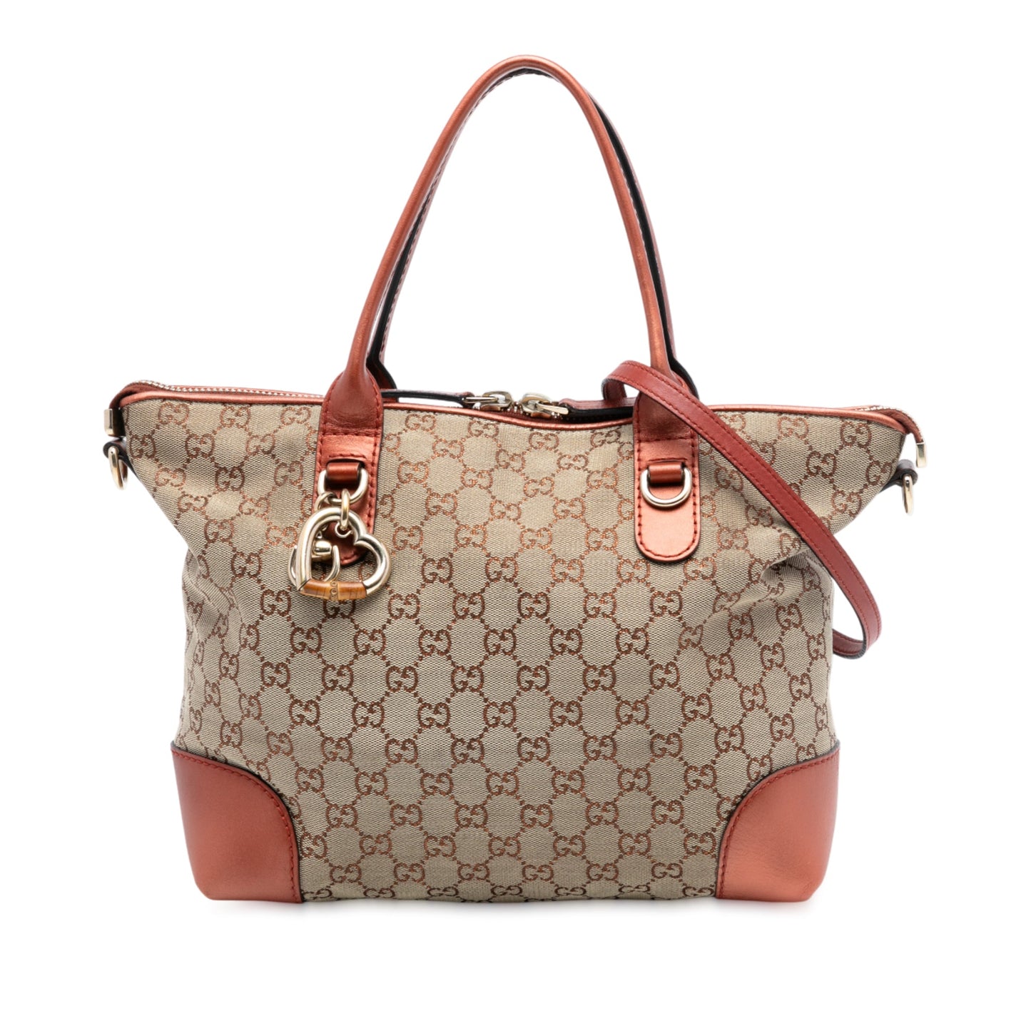Gucci GG Canvas Heart Bit Satchel