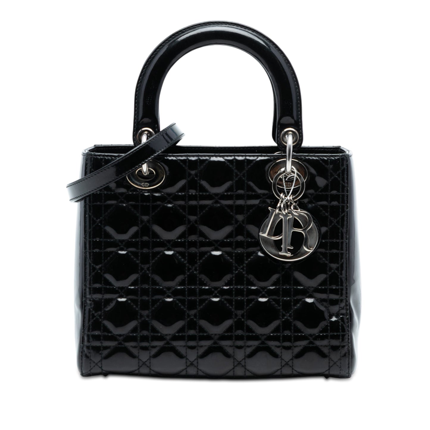 Dior Medium Patent Cannage Lady Dior