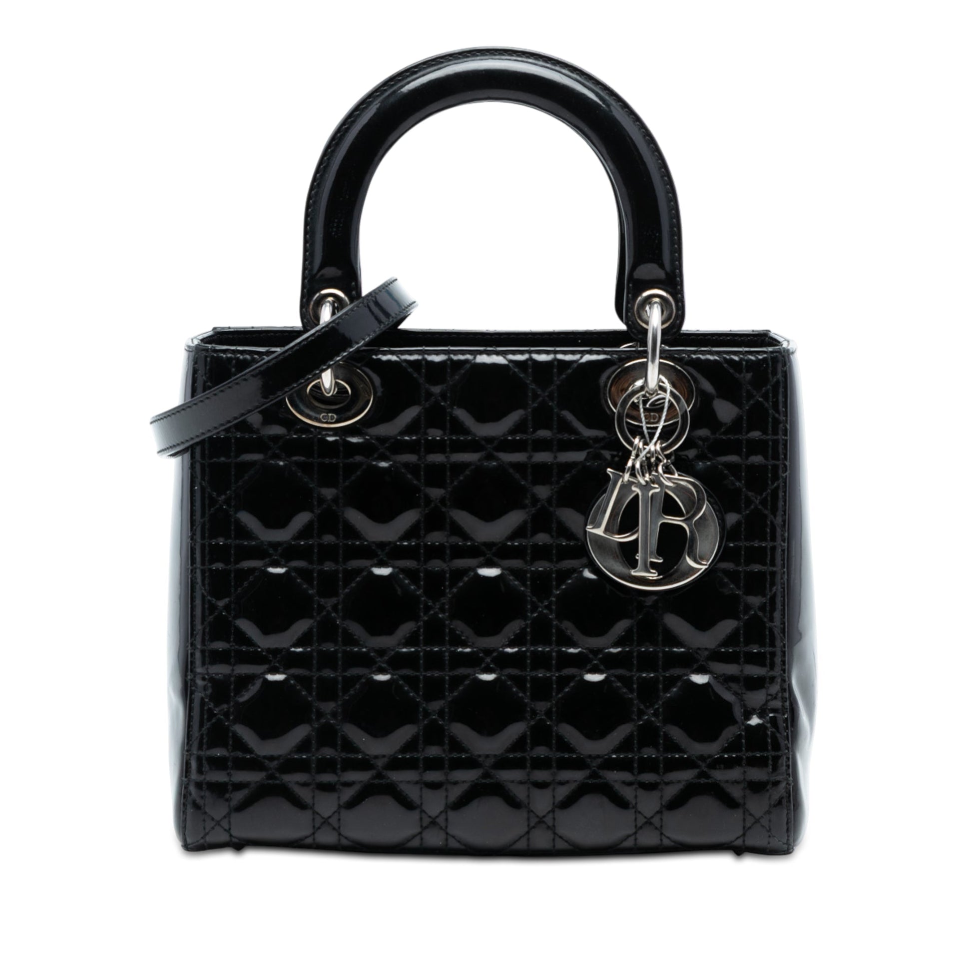Dior Medium Patent Cannage Lady Dior