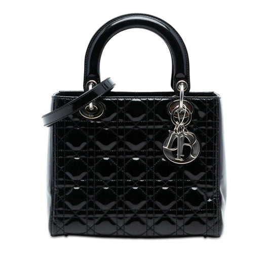 Dior Medium Patent Cannage Lady Dior