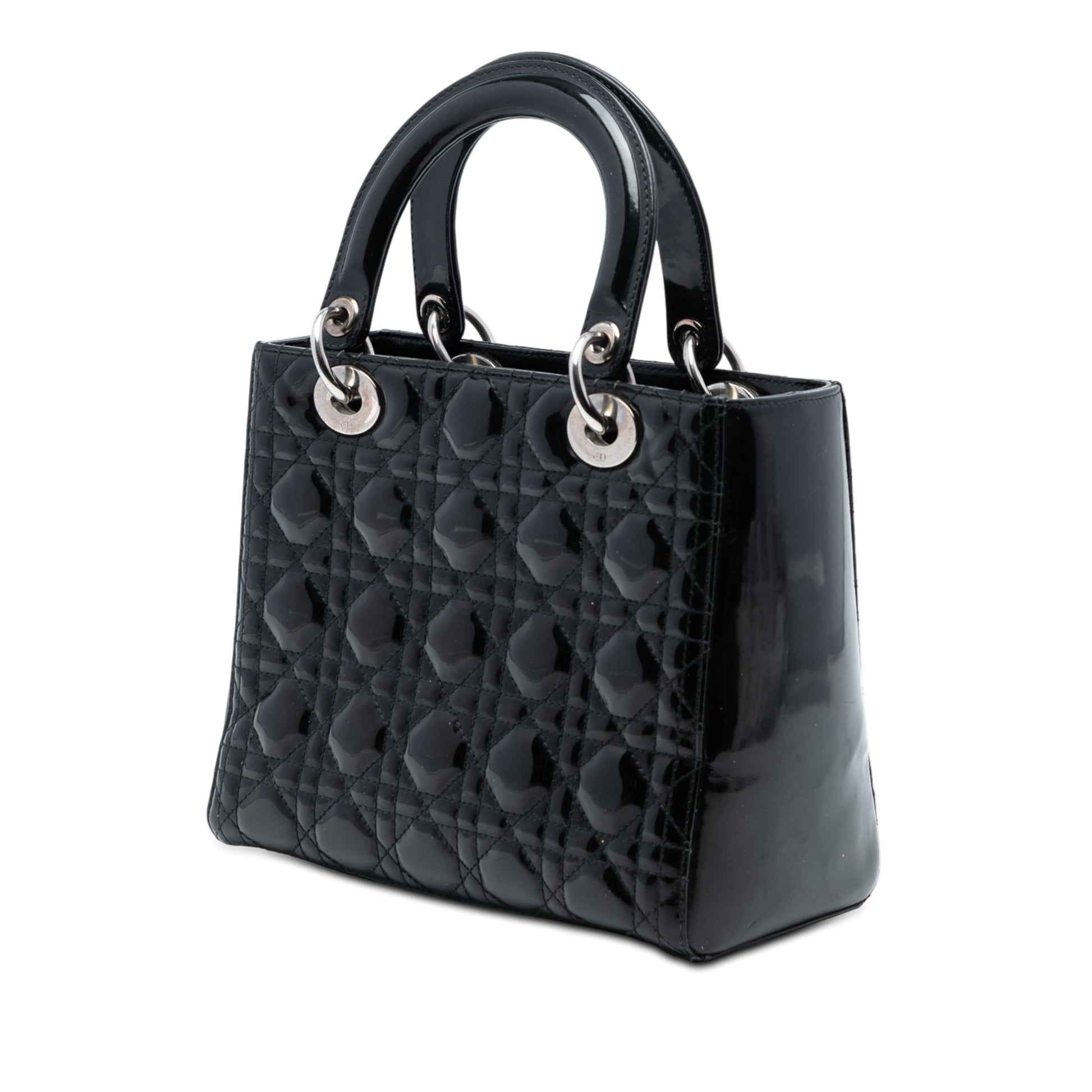 Dior Medium Patent Cannage Lady Dior