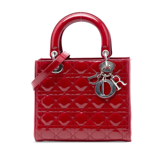 Dior Medium Patent Cannage Lady Dior