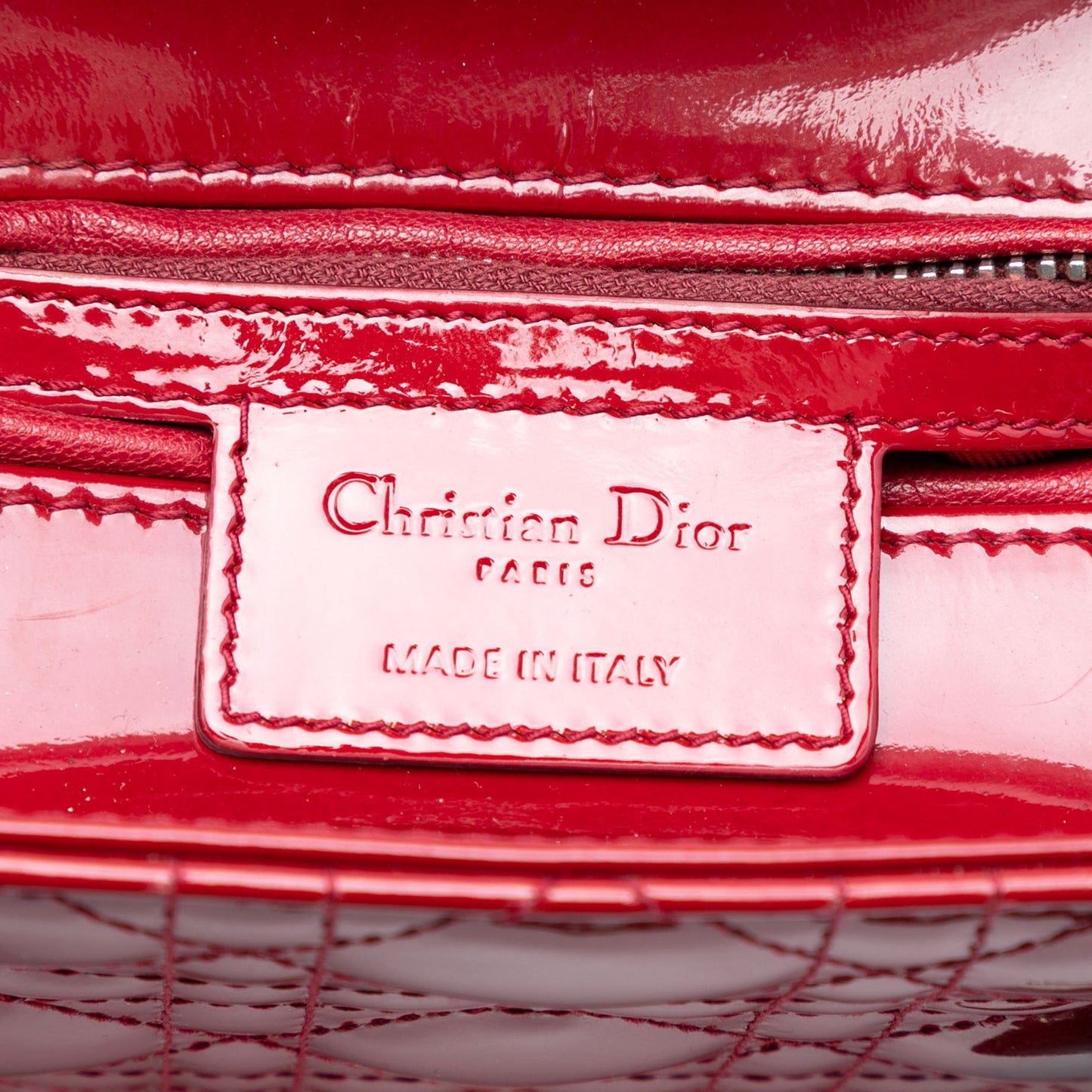 Dior Medium Patent Cannage Lady Dior
