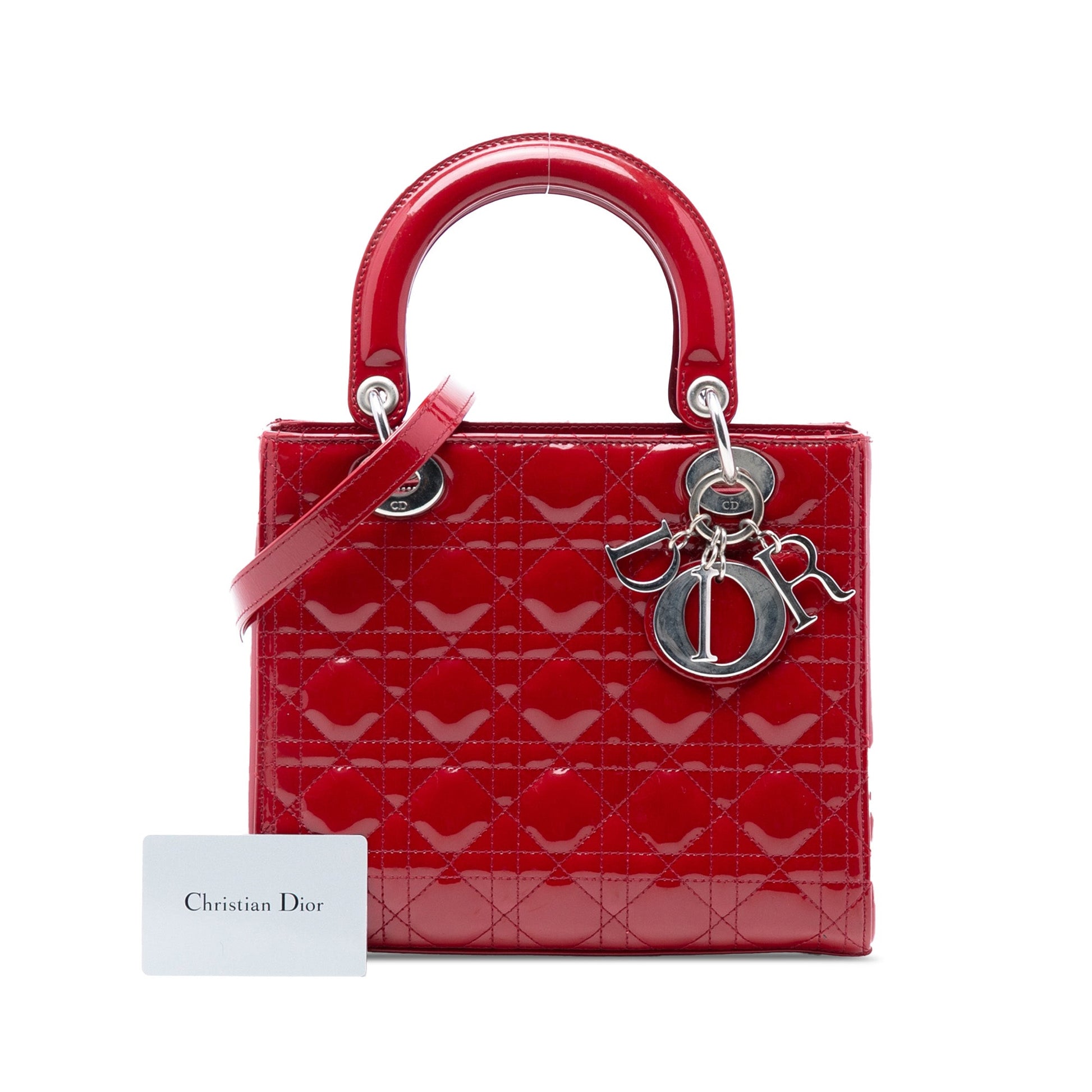 Dior Medium Patent Cannage Lady Dior