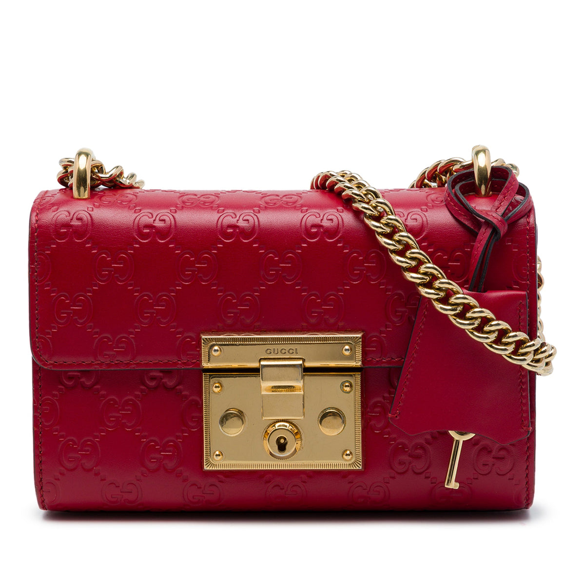 Gucci Small Guccissima Padlock Crossbody