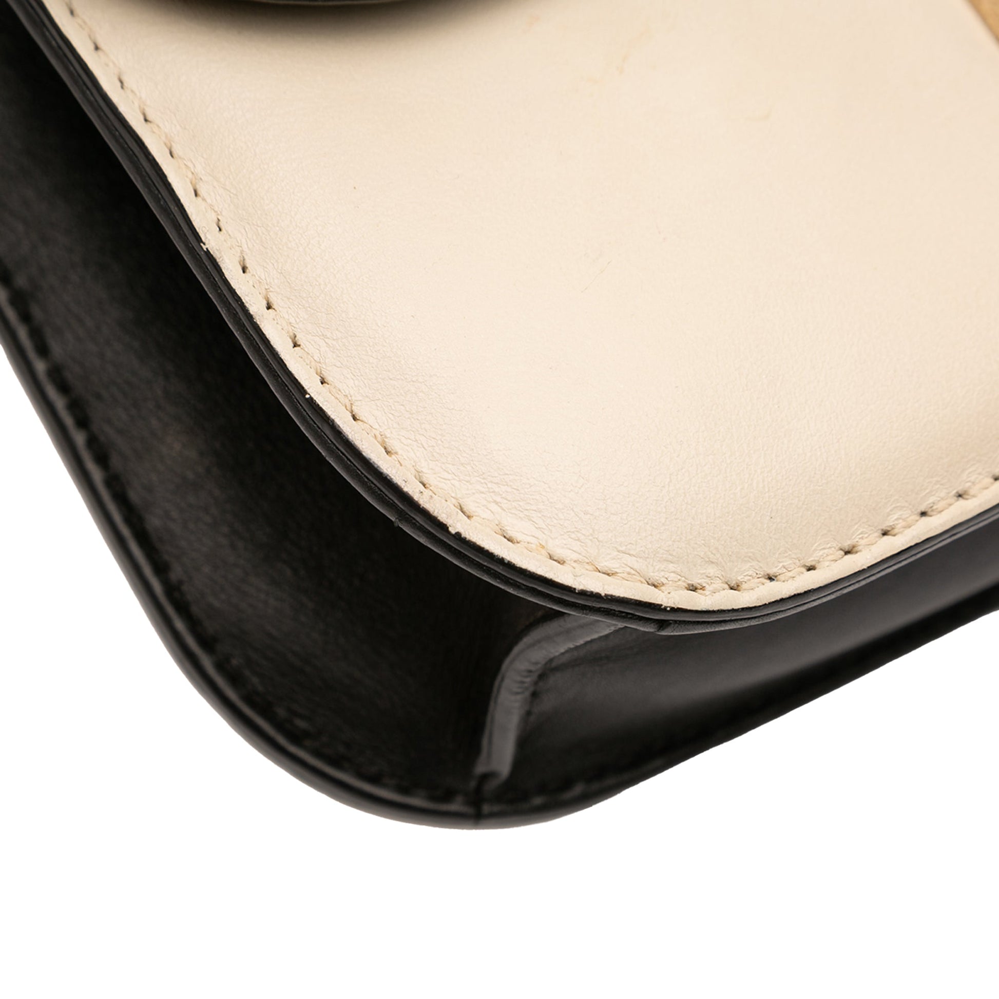 Small Tricolor Calfskin Rockstud Glam Lock Crossbody
