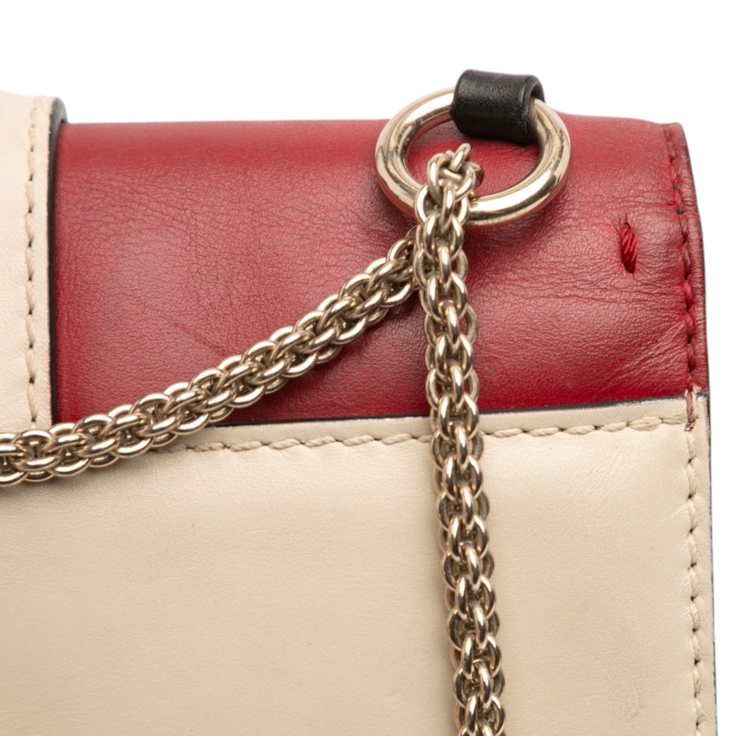Small Tricolor Calfskin Rockstud Glam Lock Crossbody