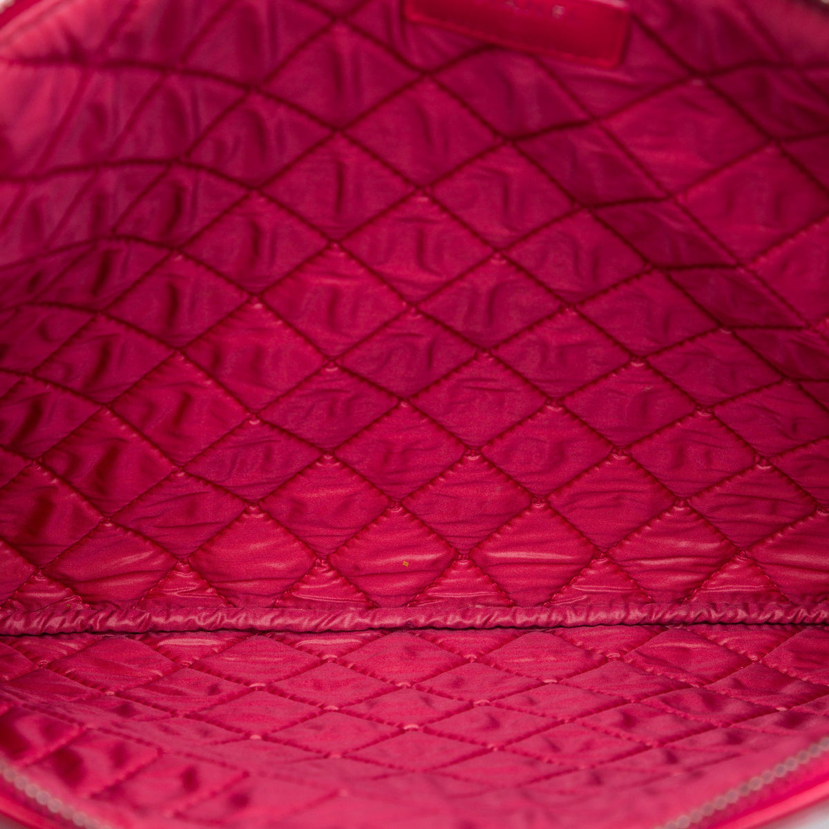 Chanel Large Quilted Calfskin Chain Boy O Case Clutch