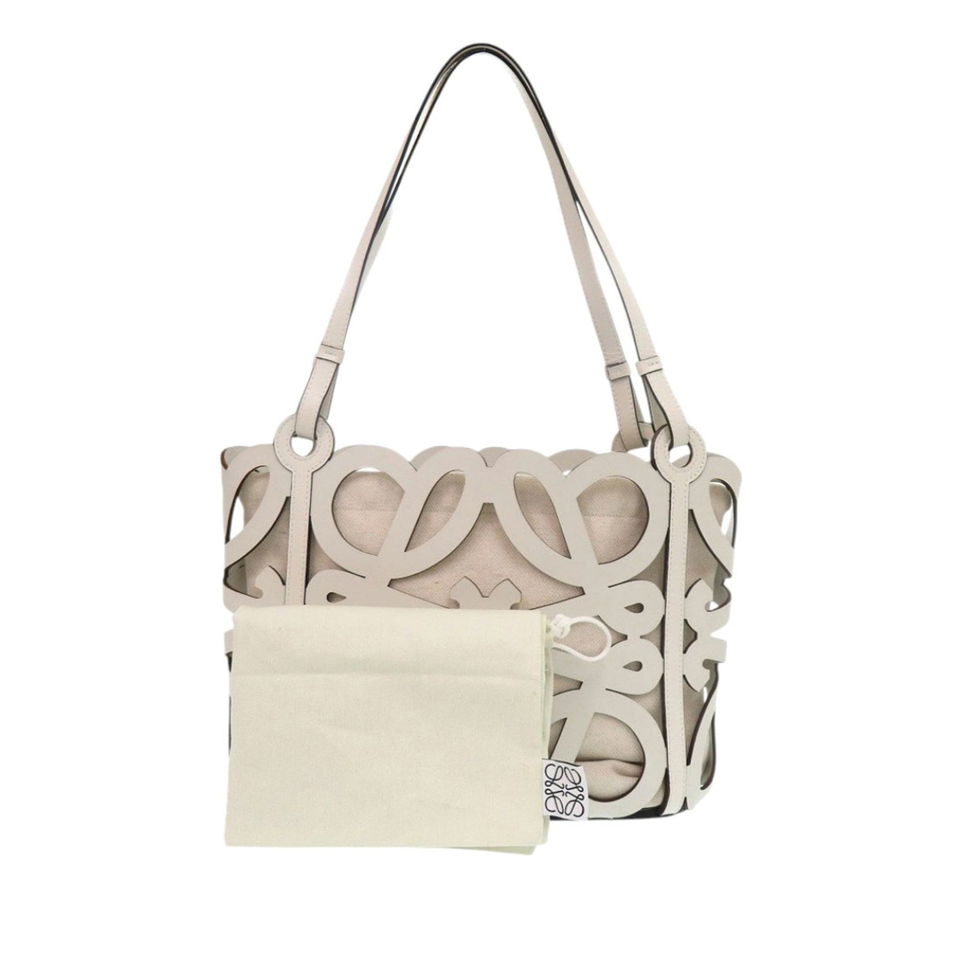 LOEWE Small Anagram Leather CutOut Tote