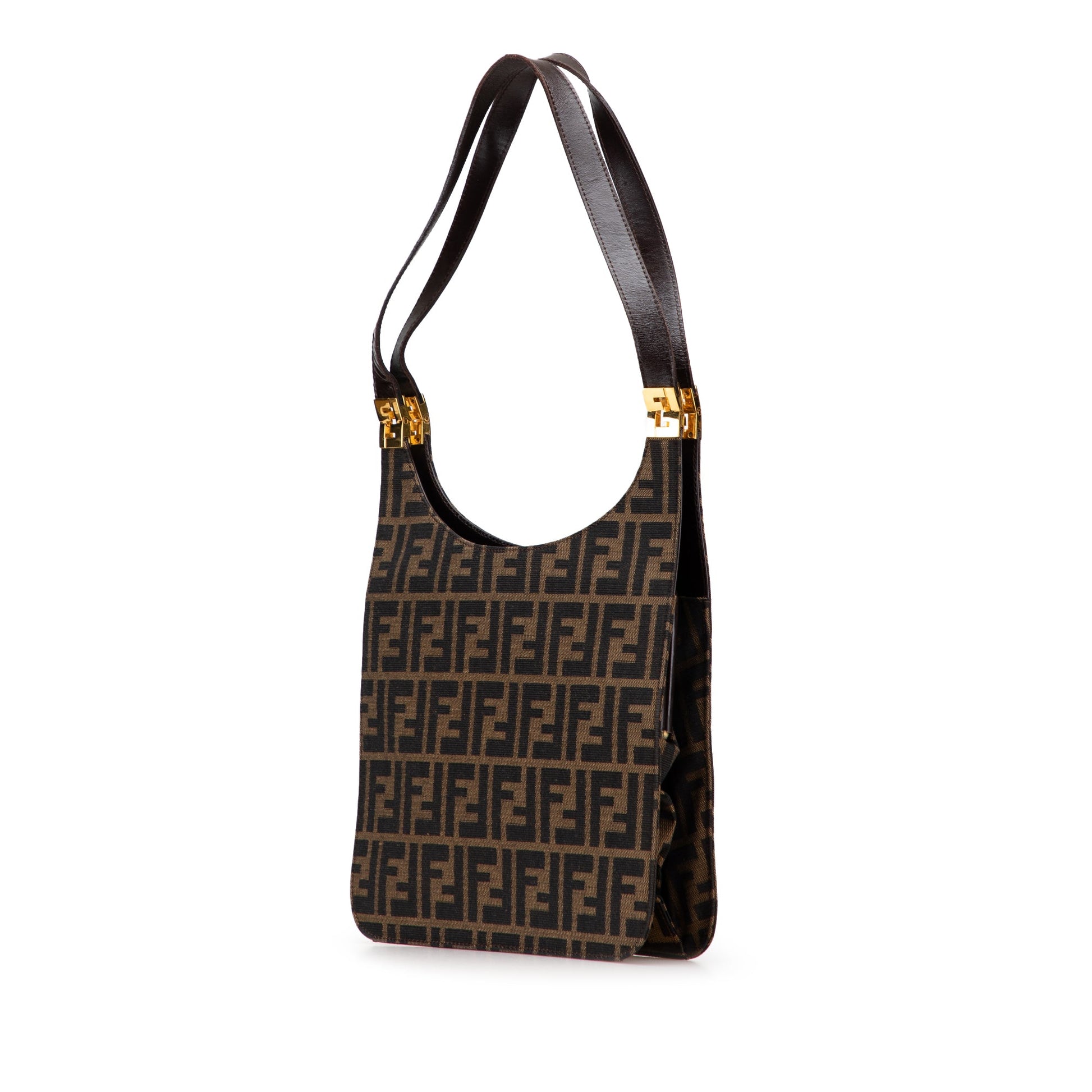 Fendi Zucca Canvas Shoulder Bag