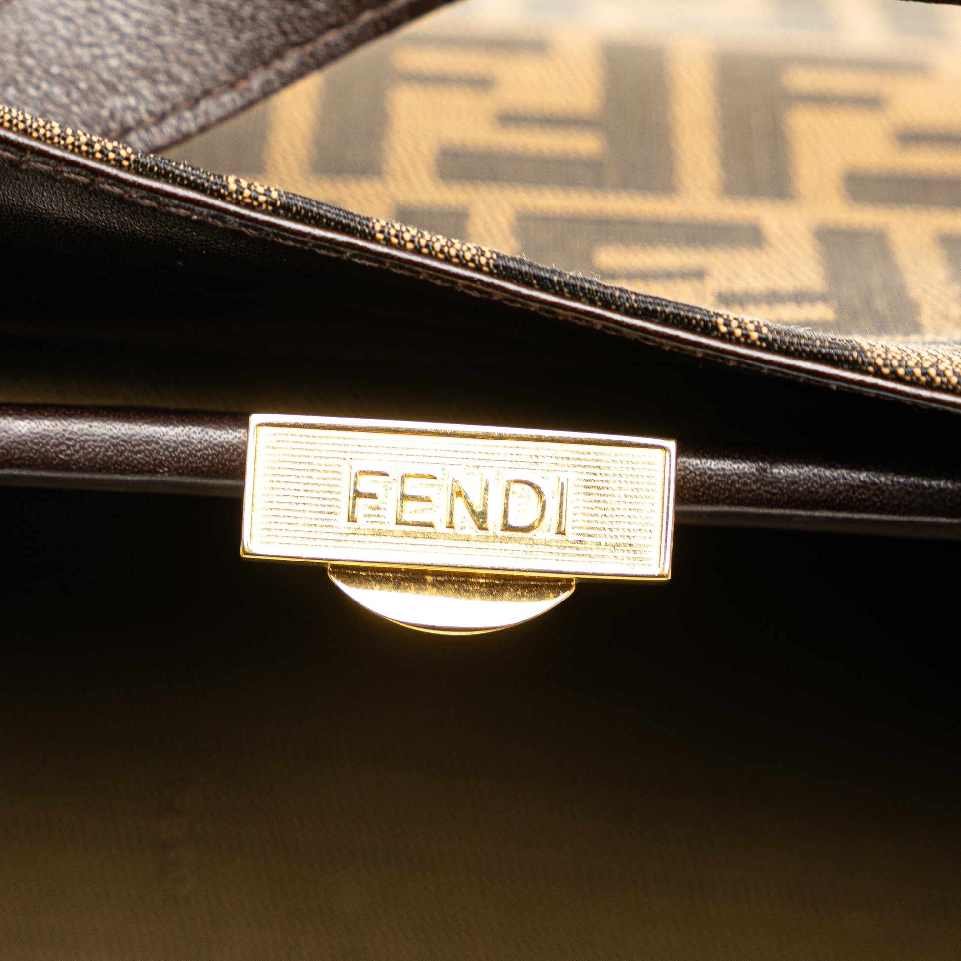 Fendi Zucca Canvas Shoulder Bag