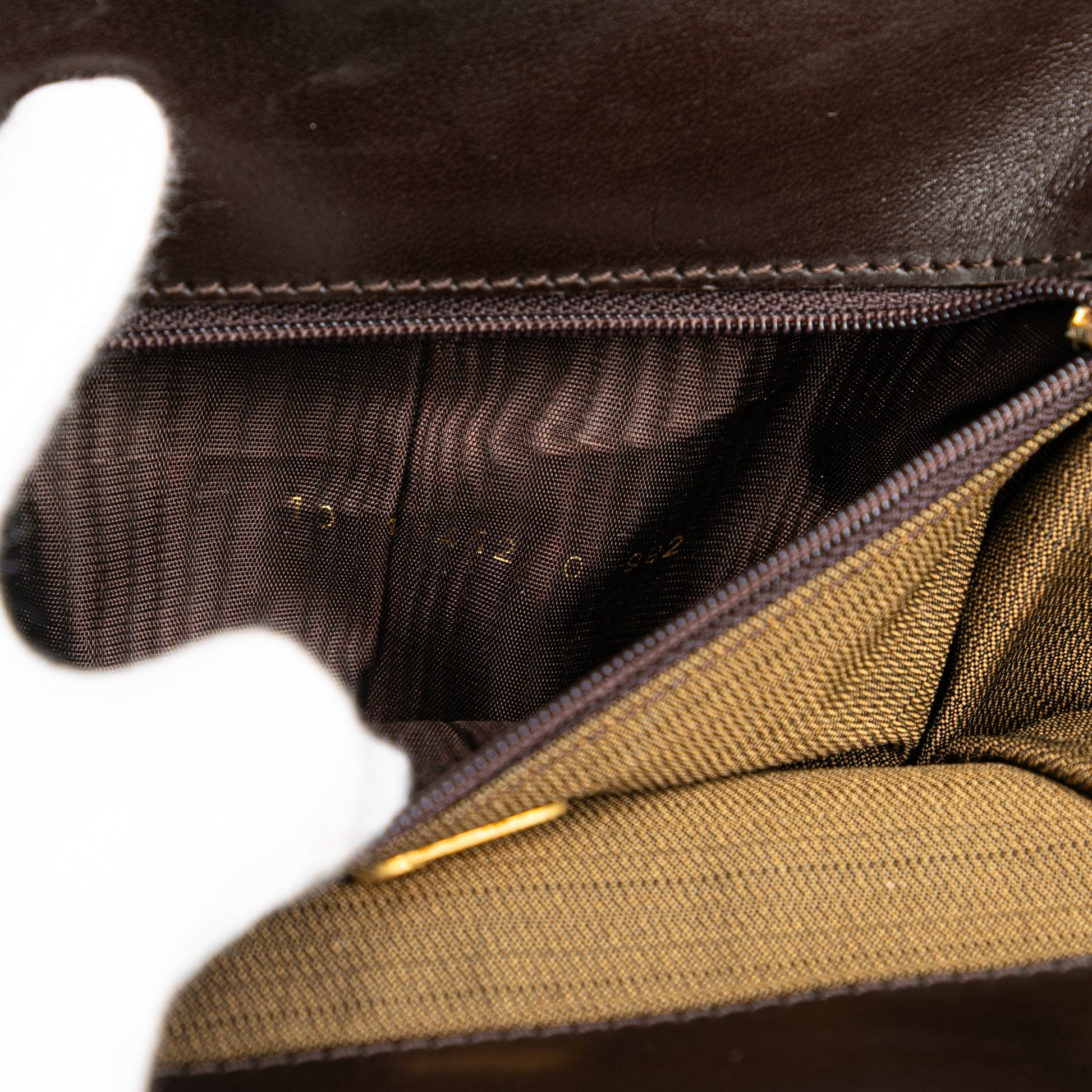 Fendi Zucca Canvas Shoulder Bag