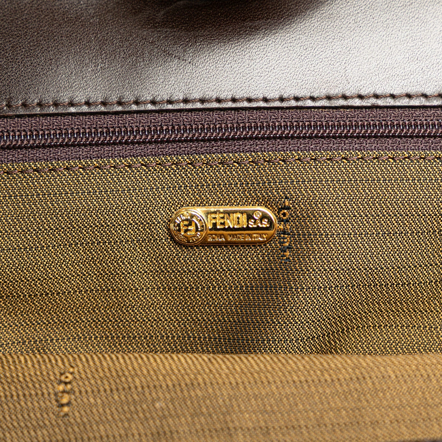 Fendi Zucca Canvas Shoulder Bag