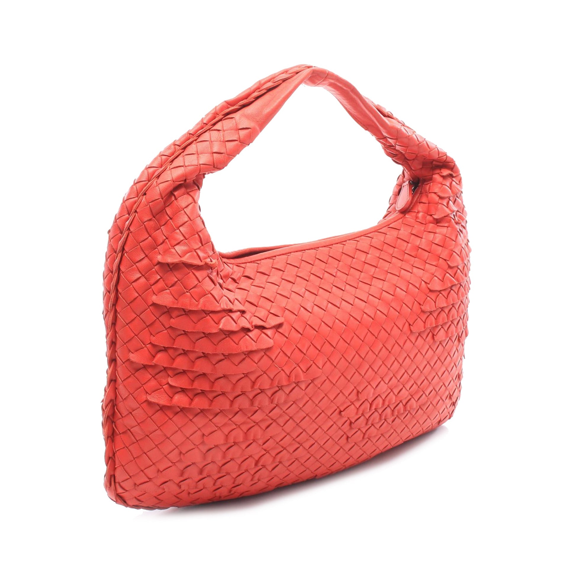 Bottega Veneta Medium Nappa Intrecciato Ruffle Veneta Hobo