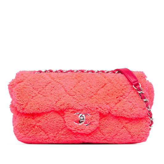 Chanel Medium Quilted Terry Cloth Coco Beach Flap