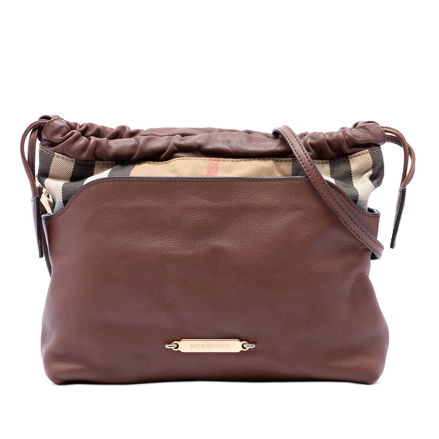 Burberry House Check Canvas and Calfskin Little Crush Crossbody